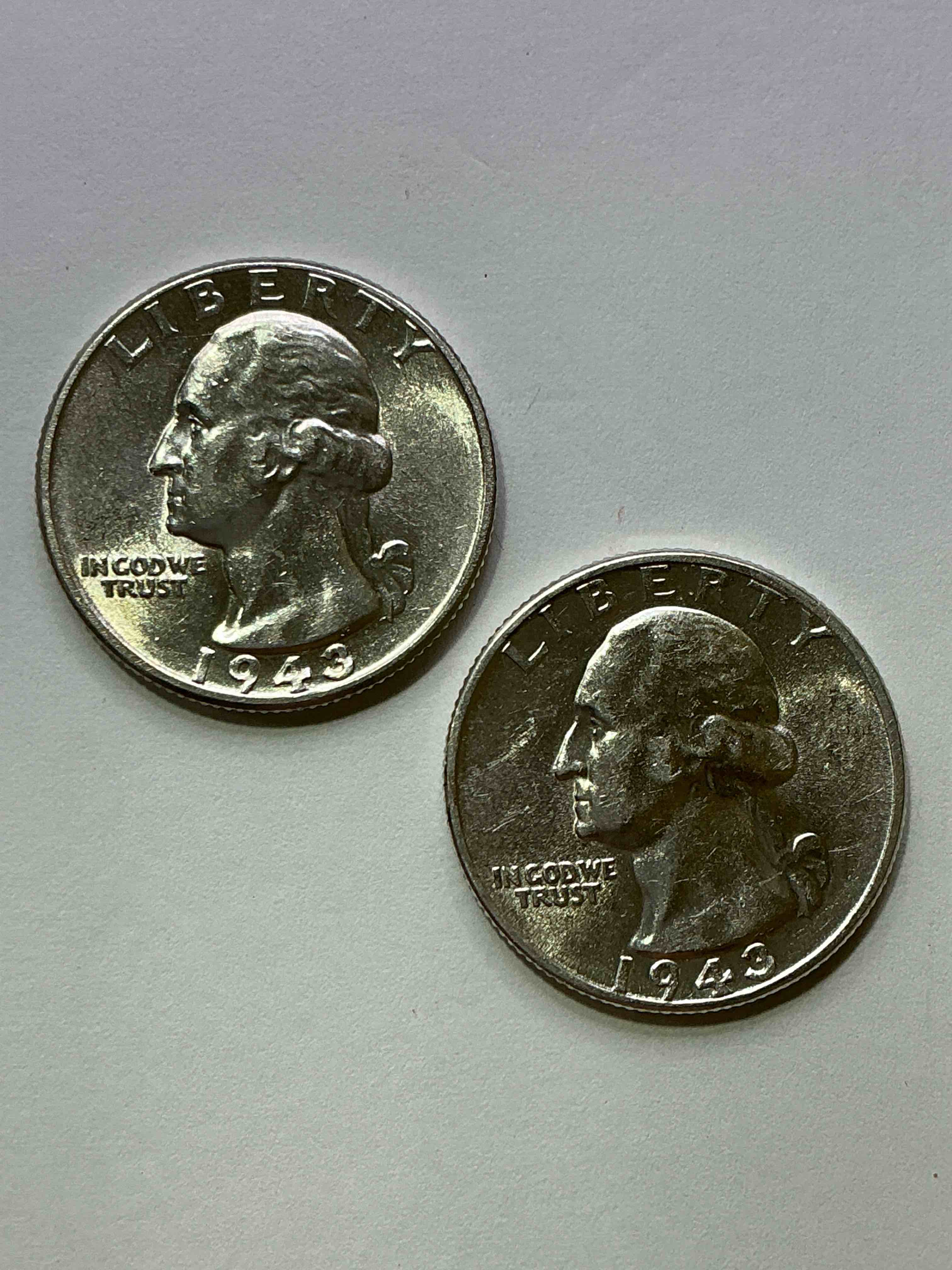 George Washington Brilliant Uncirculated World War II Silver! Pre 1965 U.S. Quarter Dollar Coins Were Actually Silver, Here Are Great Examples Of Awesome, Pristine George Washington Silver Quarters, Stunning & Circulated! Rare Mints! Great For Investing In Precious Metals! These Coins Were Minted At 90% Silver and 10% Copper, Giving Them A Net Weight Of .18084 Ounces Of Pure Silver Per Coin! Very Hard To Find, Stunning! Invest In Fine U.S. Silver!