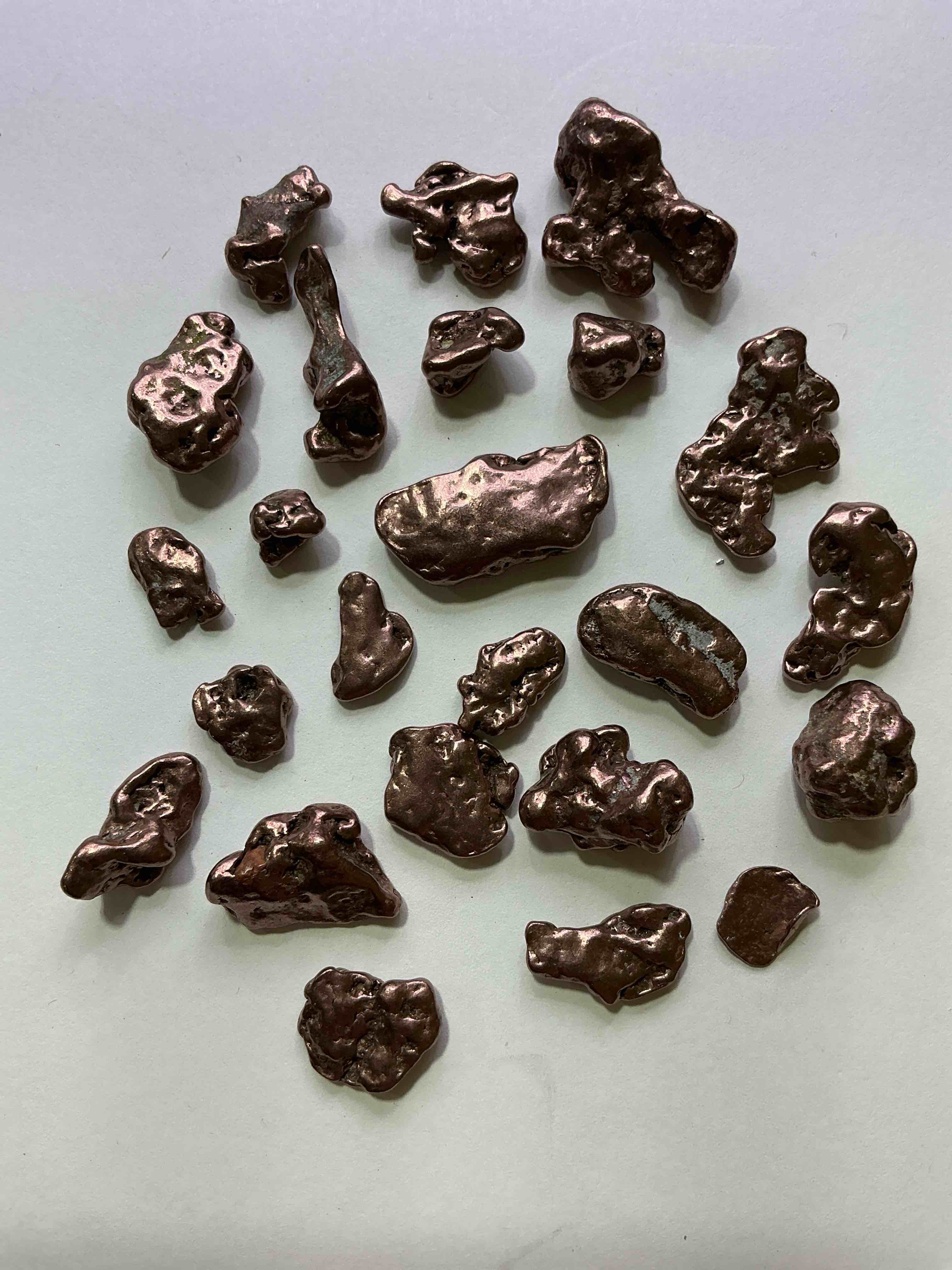 Copper Nuggets In Rare Form! Check Out These Rarely Seen Approximately .999 Copper Nuggets Direct From Prospecting In Copper Harbor, Michigan! Copper In Nugget Form Is Rarely Seen & Each Piece Is Completely Unique. A Great Investment In Fine U.S. Michigan Copper & Also Really Cool Conversation Pieces!