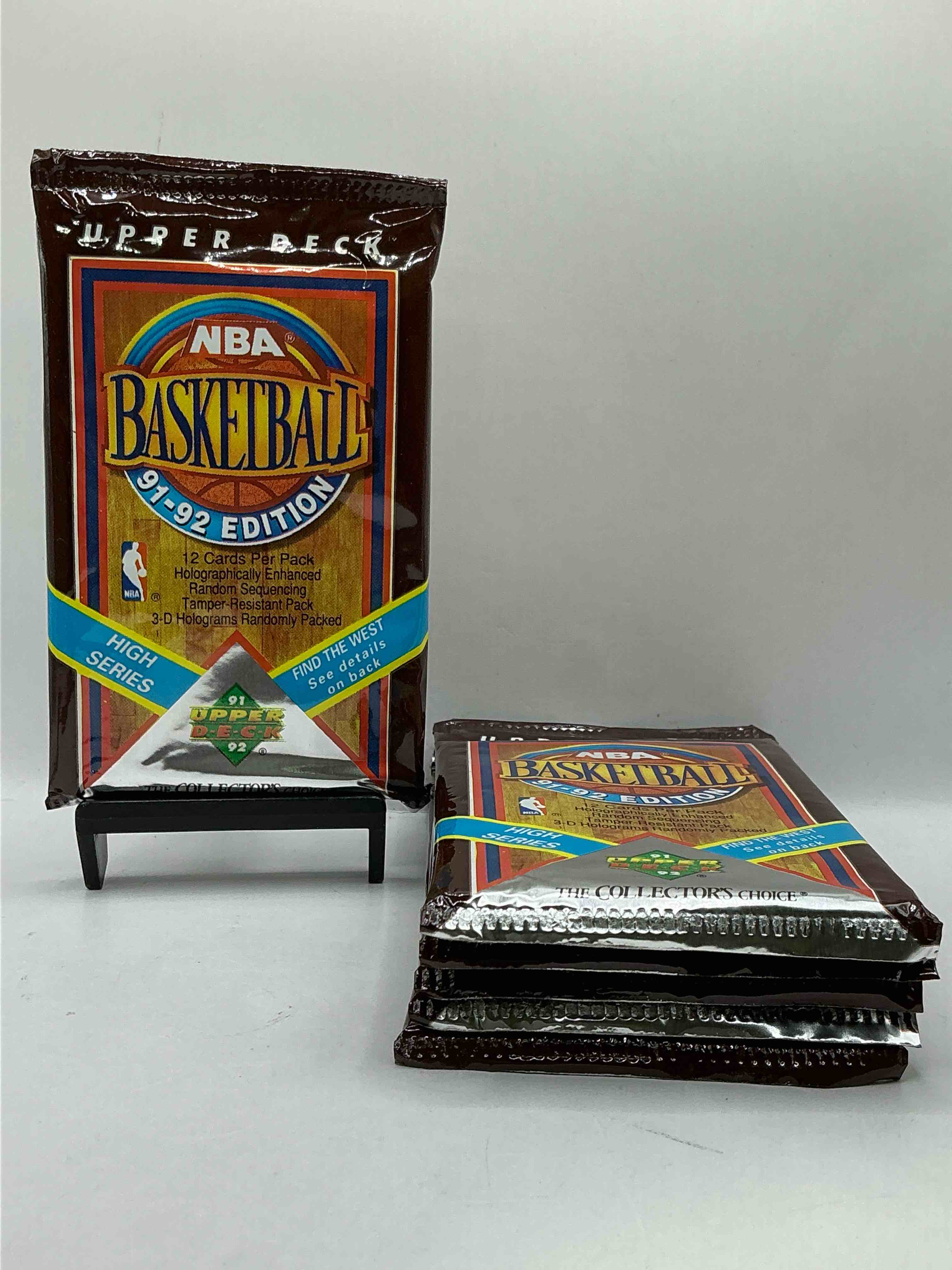 Wow, Find The West! 1991/92 HIGH SERIES Upper Deck NBA Basketball Sealed Pack, Direct From Original Sealed Retail Case! Potential To Find A Jerry West Signature Card Only In This High Series... Super Rare! Also Search For Valuable Michael Jordans & Too Many Great Cards To List! An Awesome Investment In Sports Card Memorabilia! You May Never See These Again, Super Rare!