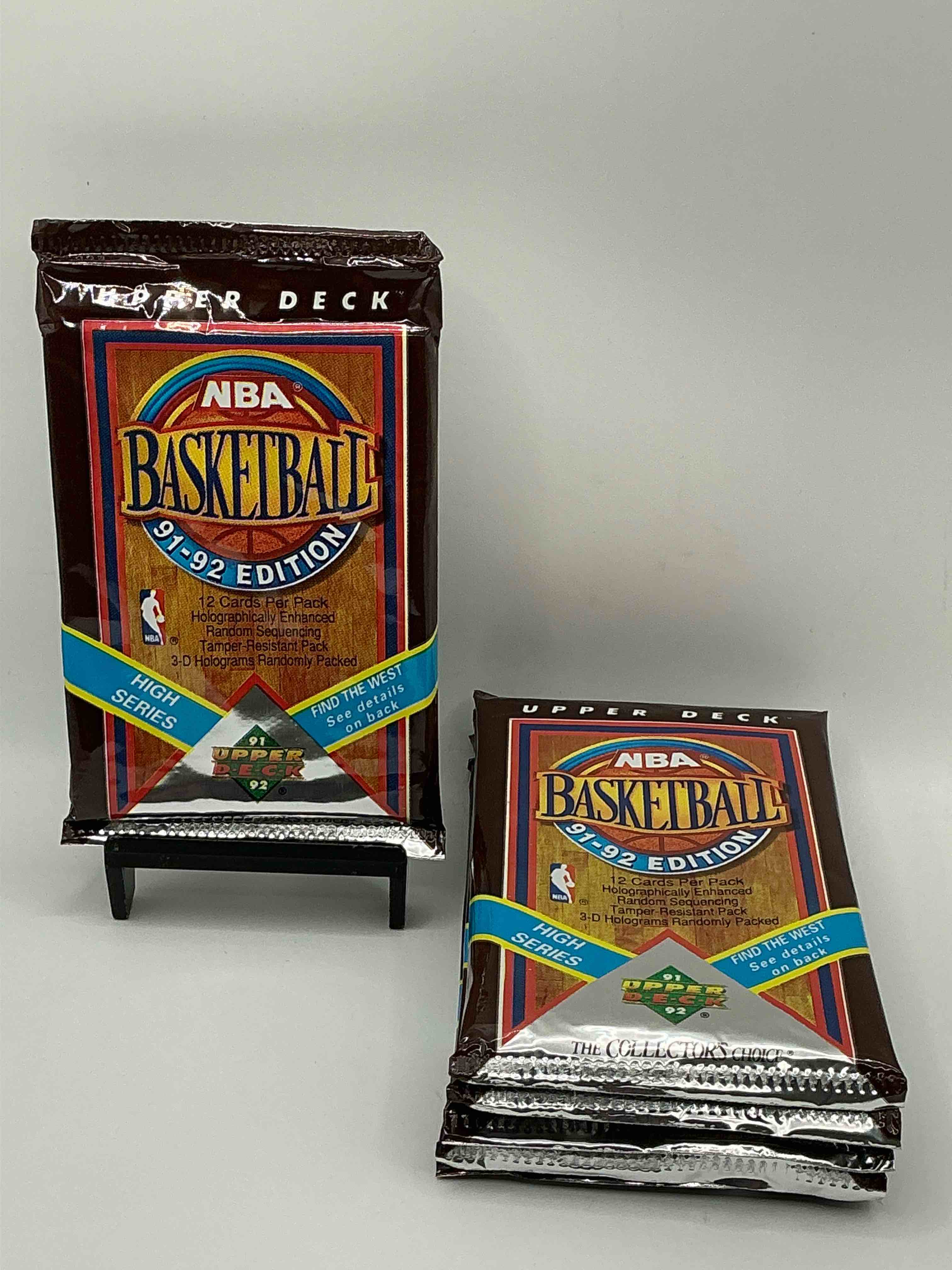 Wow, Find The West! 1991/92 HIGH SERIES Upper Deck NBA Basketball Sealed Pack, Direct From Original Sealed Retail Case! Potential To Find A Jerry West Signature Card Only In This High Series... Super Rare! Also Search For Valuable Michael Jordans & Too Many Great Cards To List! An Awesome Investment In Sports Card Memorabilia! You May Never See These Again, Super Rare!