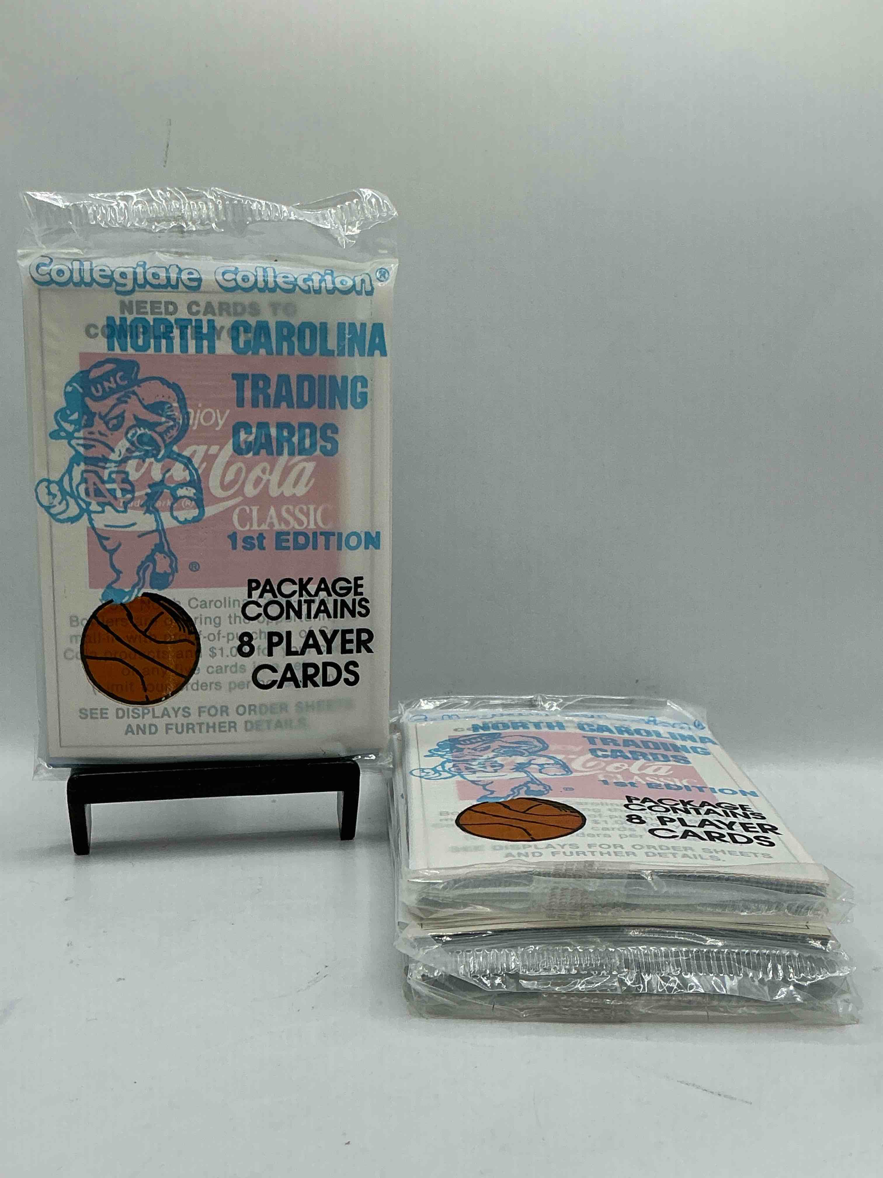 michael jordan! 1989 university of north carolina trading cards 2nd edition 8 cards per pack! look for the goat michael jordan cards, maybe even more than one! only one way to find out!