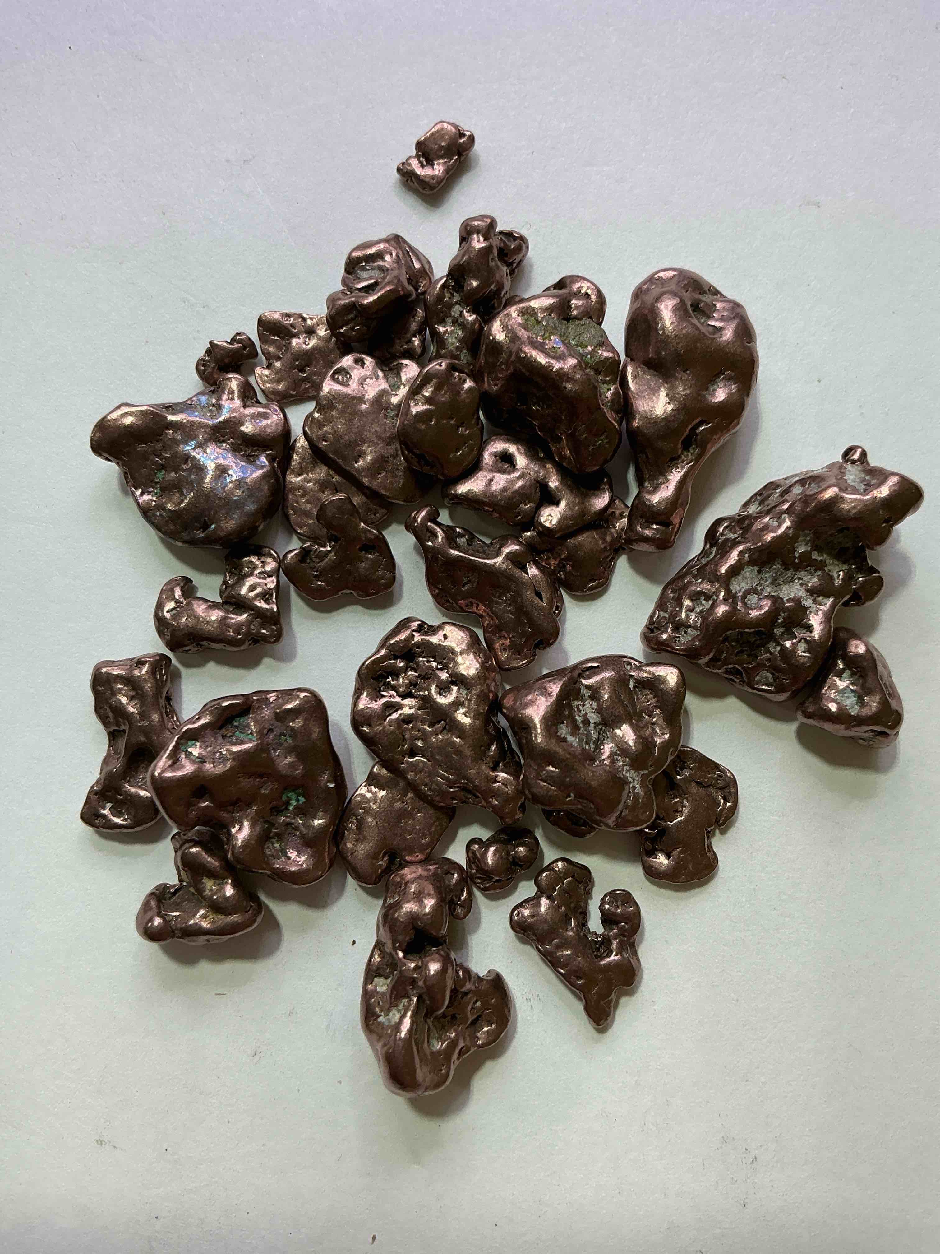Copper Nuggets In Rare Form! Check Out These Rarely Seen Approximately .999 Copper Nuggets Direct From Prospecting In Copper Harbor, Michigan! Copper In Nugget Form Is Rarely Seen & Each Piece Is Completely Unique. A Great Investment In Fine U.S. Michigan Copper & Also Really Cool Conversation Pieces!