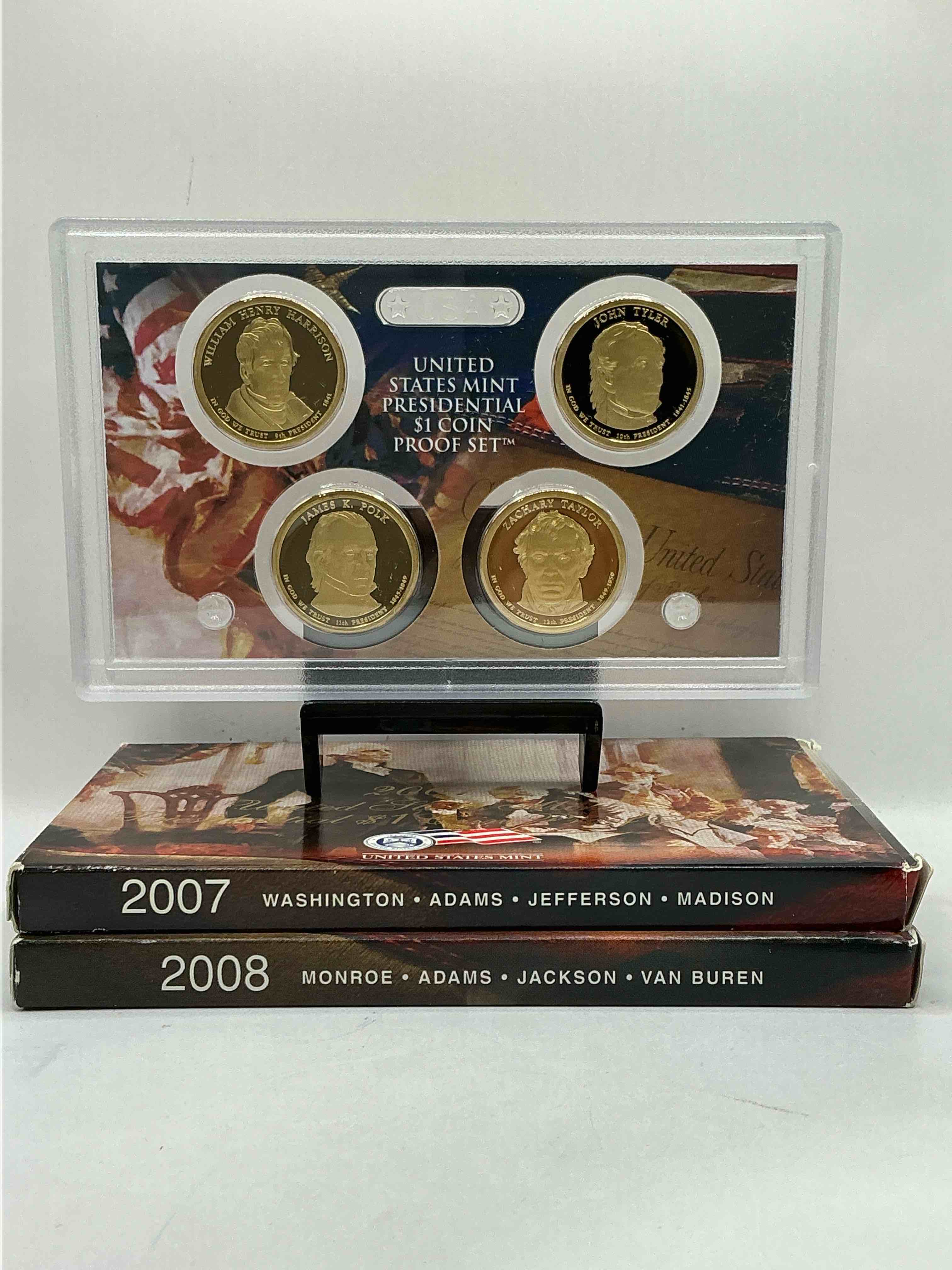 2007-09 Presidential Mint Sets! Four Coins Each Set, Encased In Plastic… Ultra Rare! These Coin Sets Are Rare & Hard To Find, Perfect To Add To Any Collection!