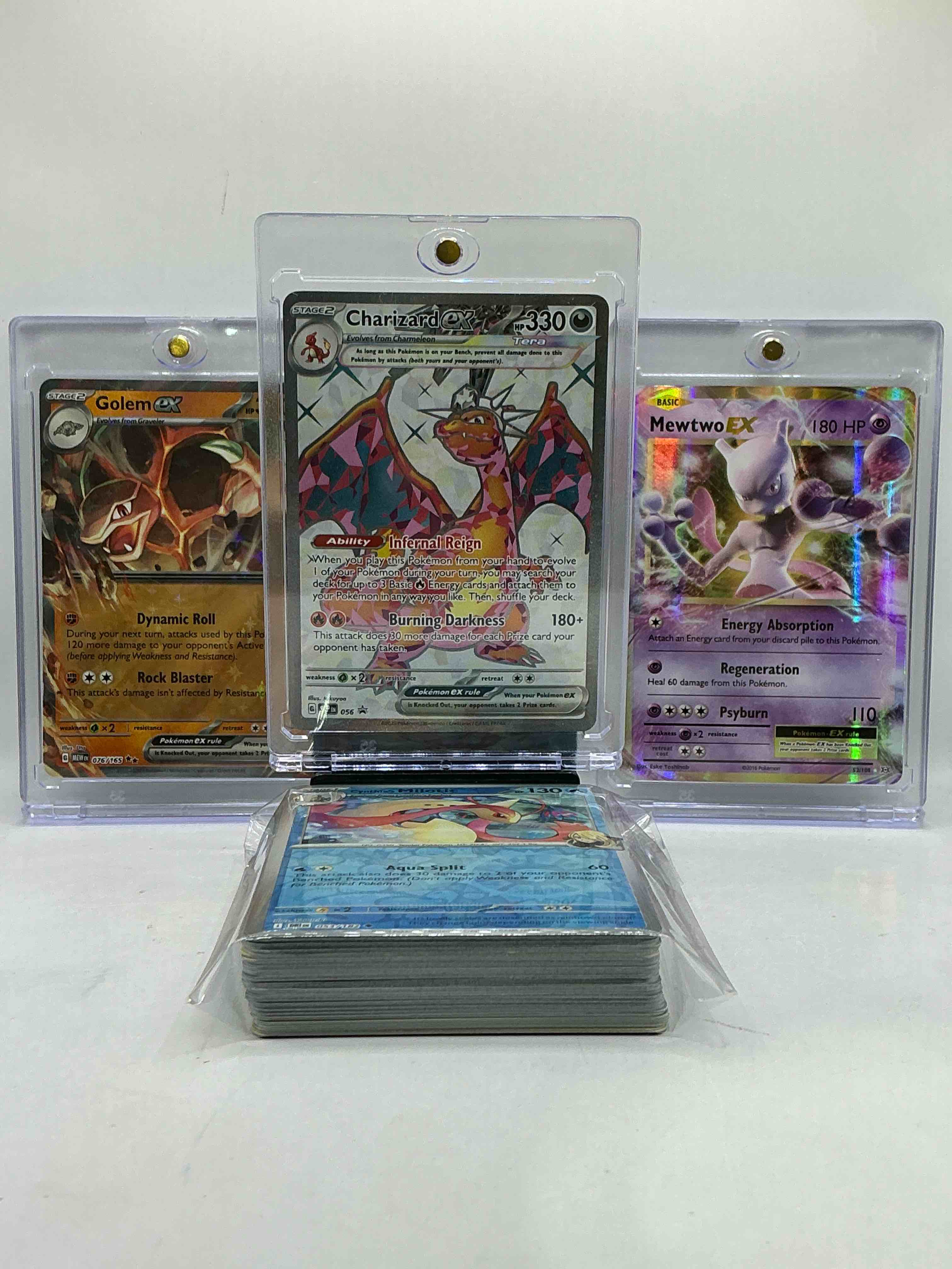 Pokémon Palooza! Charizard EX Infernal Reign, Golem EX Dynamic Roll, Mewtwo EX Holo & More! Insane Trio! WOW! Thus 50 Card Pokémon Lot Includes Commons, Holos, Legends & More! Pokémon Palooza
