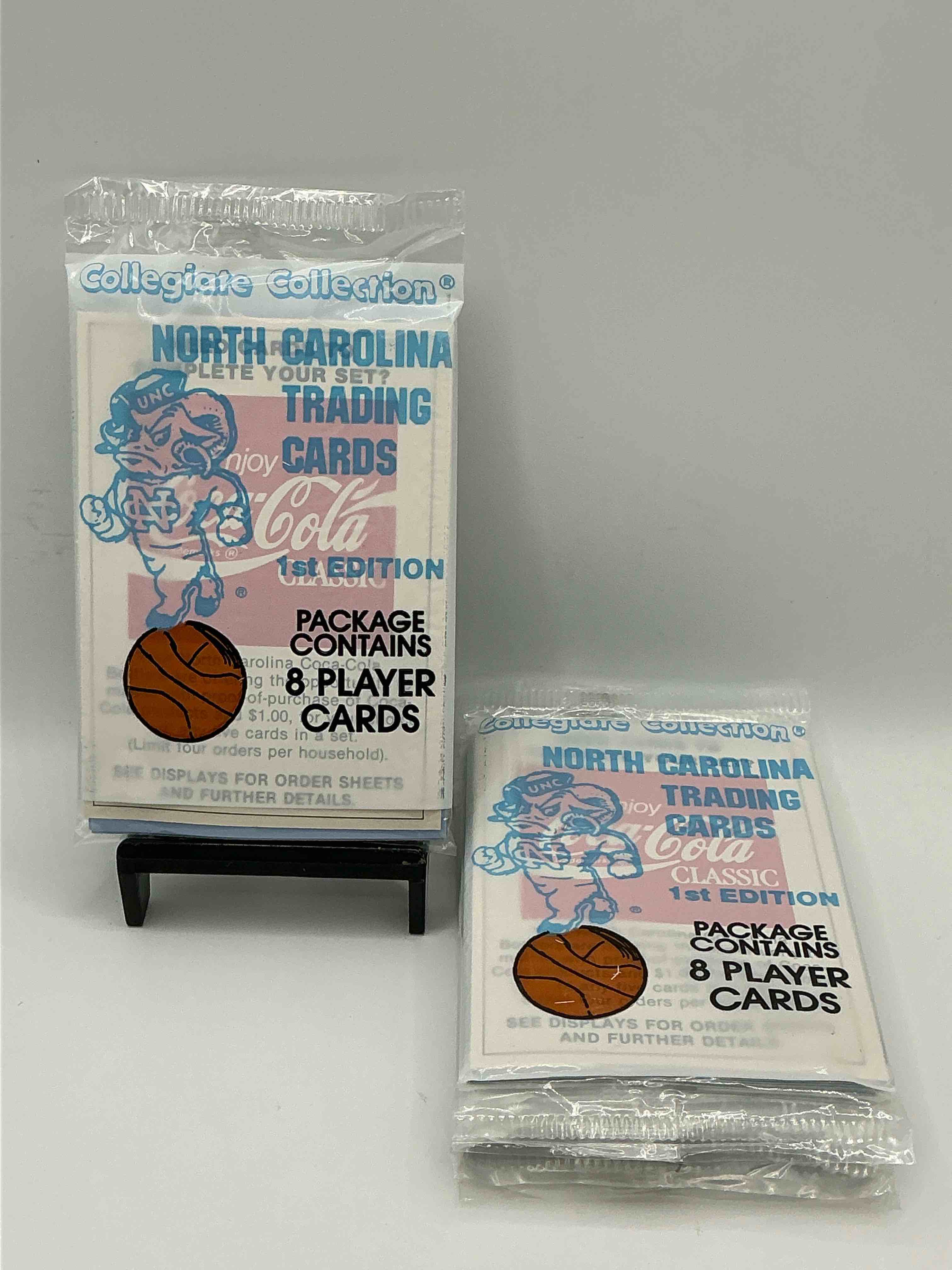 michael jordan! 1989 university of north carolina trading cards 2nd edition 8 cards per pack! look for the goat michael jordan cards, maybe even more than one! only one way to find out!