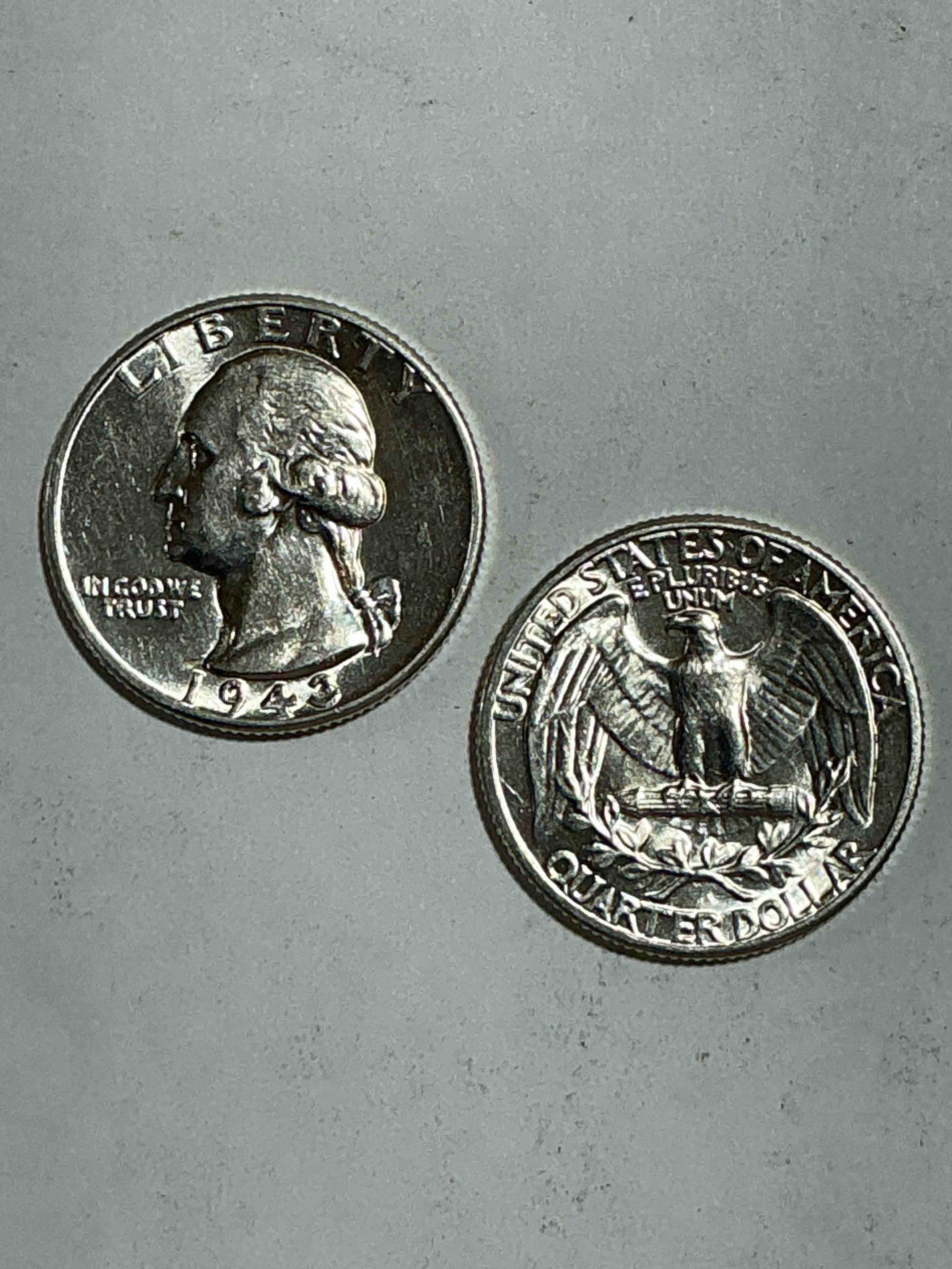 George Washington Brilliant Uncirculated World War II Silver! Pre 1965 U.S. Quarter Dollar Coins Were Actually Silver, Here Are Great Examples Of Awesome, Pristine George Washington Silver Quarters, Stunning & Circulated! Rare Mints! Great For Investing In Precious Metals! These Coins Were Minted At 90% Silver and 10% Copper, Giving Them A Net Weight Of .18084 Ounces Of Pure Silver Per Coin! Very Hard To Find, Stunning! Invest In Fine U.S. Silver!