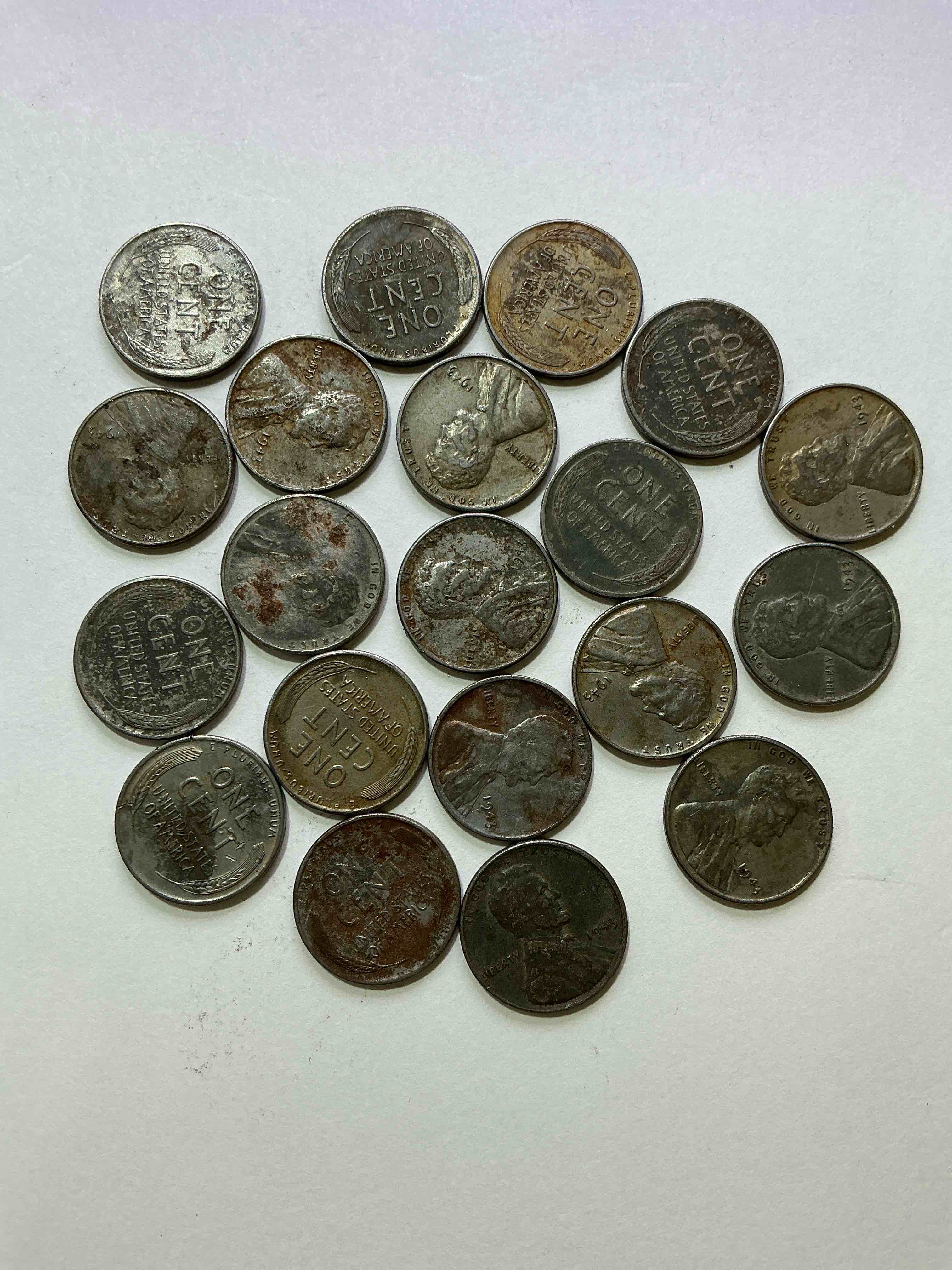 1943 World War Il History! Did You Know That In 1943 Copper Was So Valuable For Making Ammunition That The U.S. Treasury Made Pennies Out Of Steel?! 1943 STEEL Pennies Have Become Valuable, Rare Collector Items! Up For Auction Are Rare WWII Steel Pennies Appearing Circulated. Own Pieces Of World War II History That Are An Awesome Investment!