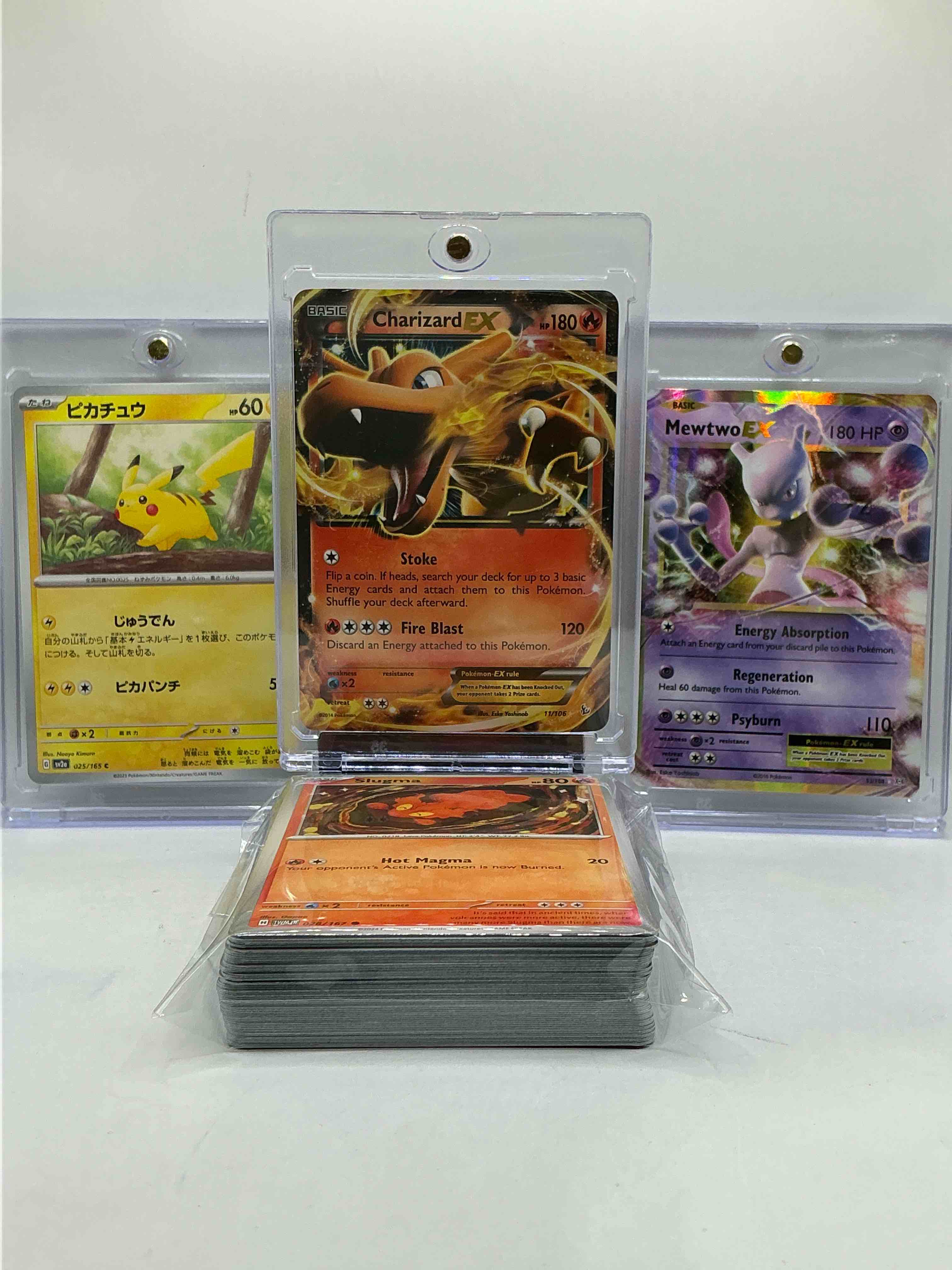 Charizard EX Fire Blast, Pikachu & Mewtwo EX INSANE! WOW, 50 Card Pokémon Lot! Includes Commons, Legends, Heroes, Holos & More!