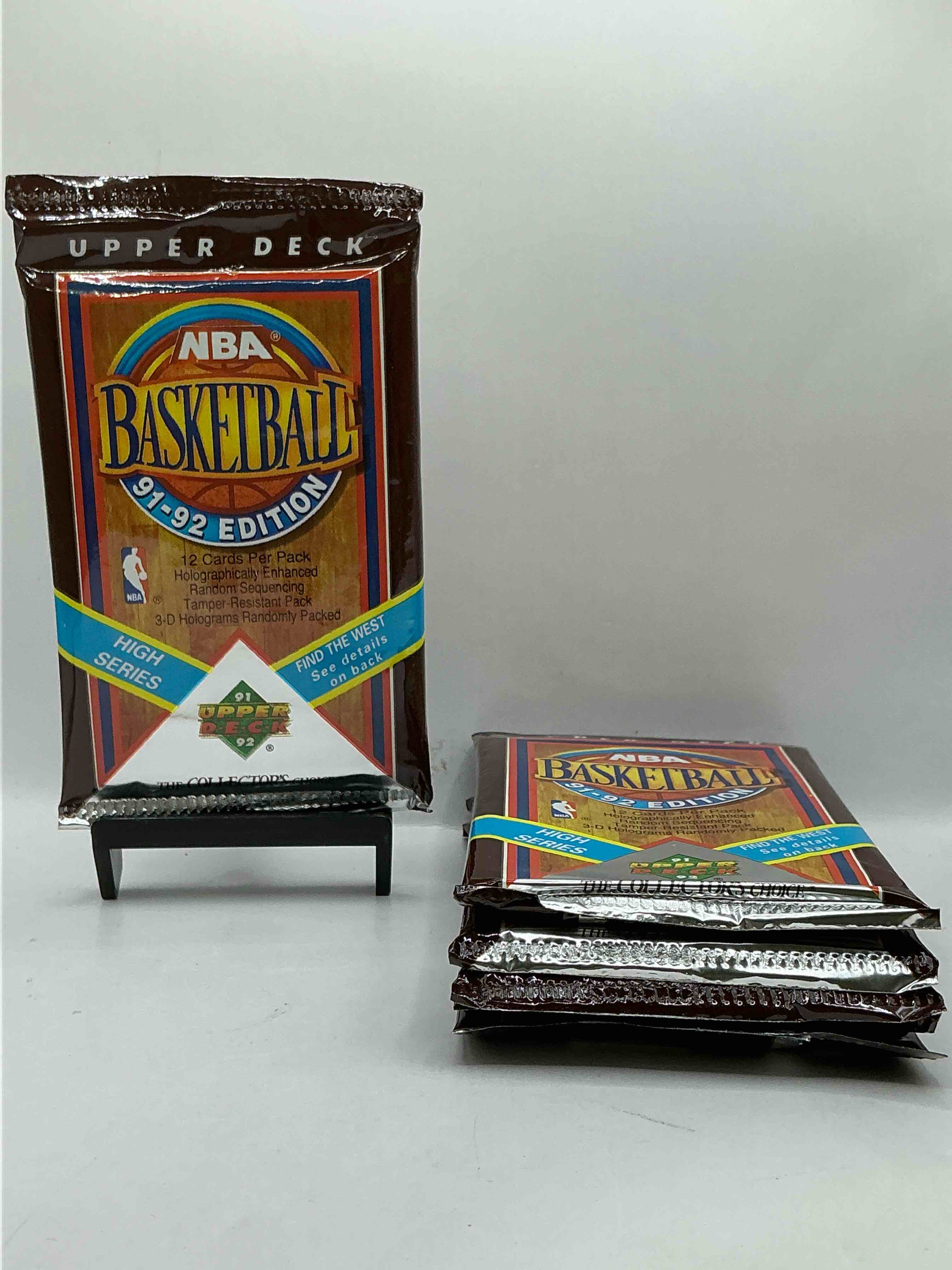 Wow, Find The West! 1991/92 HIGH SERIES Upper Deck NBA Basketball Sealed Pack, Direct From Original Sealed Retail Case! Potential To Find A Jerry West Signature Card Only In This High Series... Super Rare! Also Search For Valuable Michael Jordans & Too Many Great Cards To List! An Awesome Investment In Sports Card Memorabilia! You May Never See These Again, Super Rare!