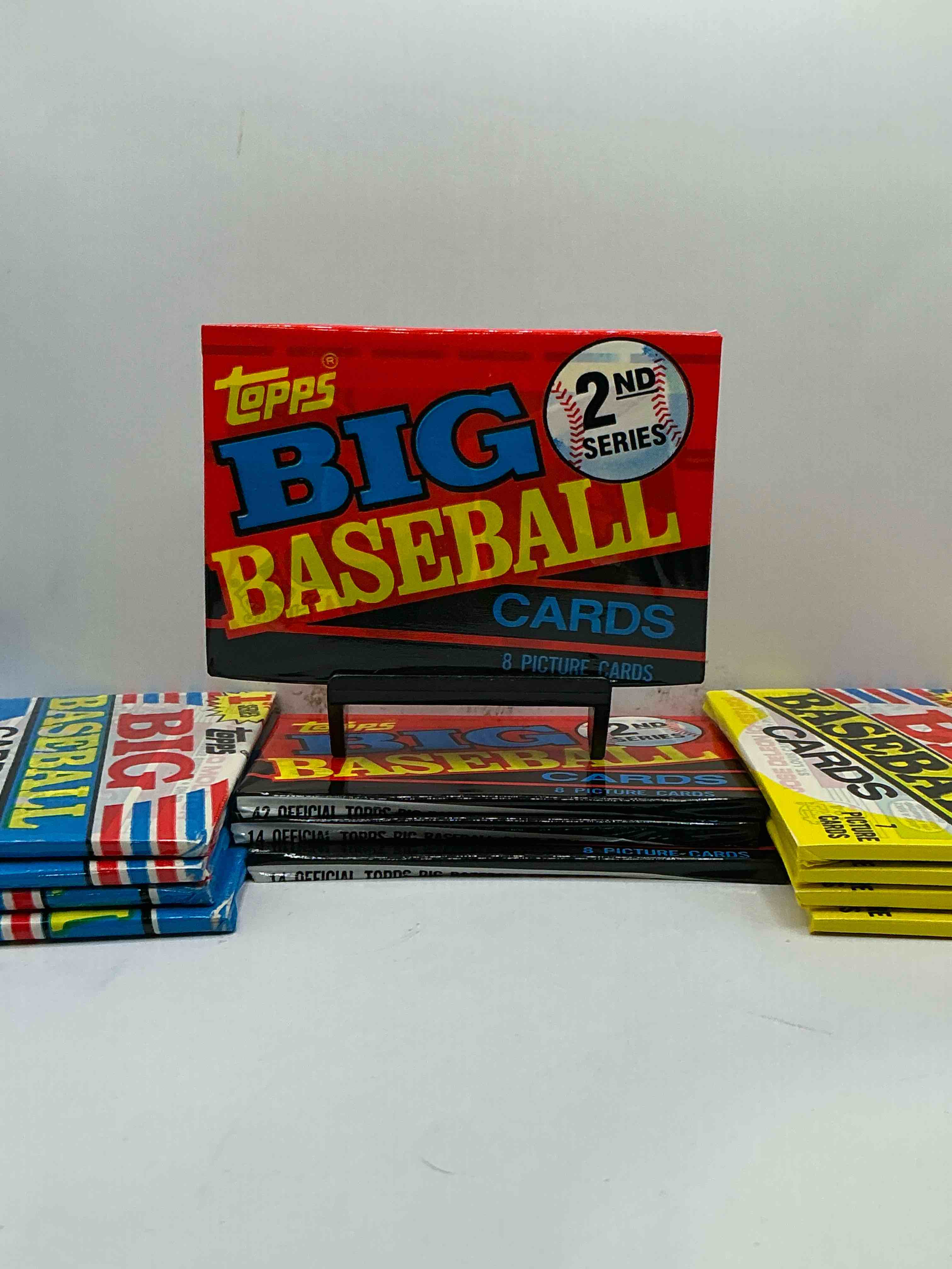 series one, two & three! 1989 big baseball! here's something for nostalgia fans! 1989 topps big baseball sealed card pack, 1st series, direct from original retail case! 1989 year hard to find! search for valuable cards from don mattingly, mark mcgwire & barry bonds!
