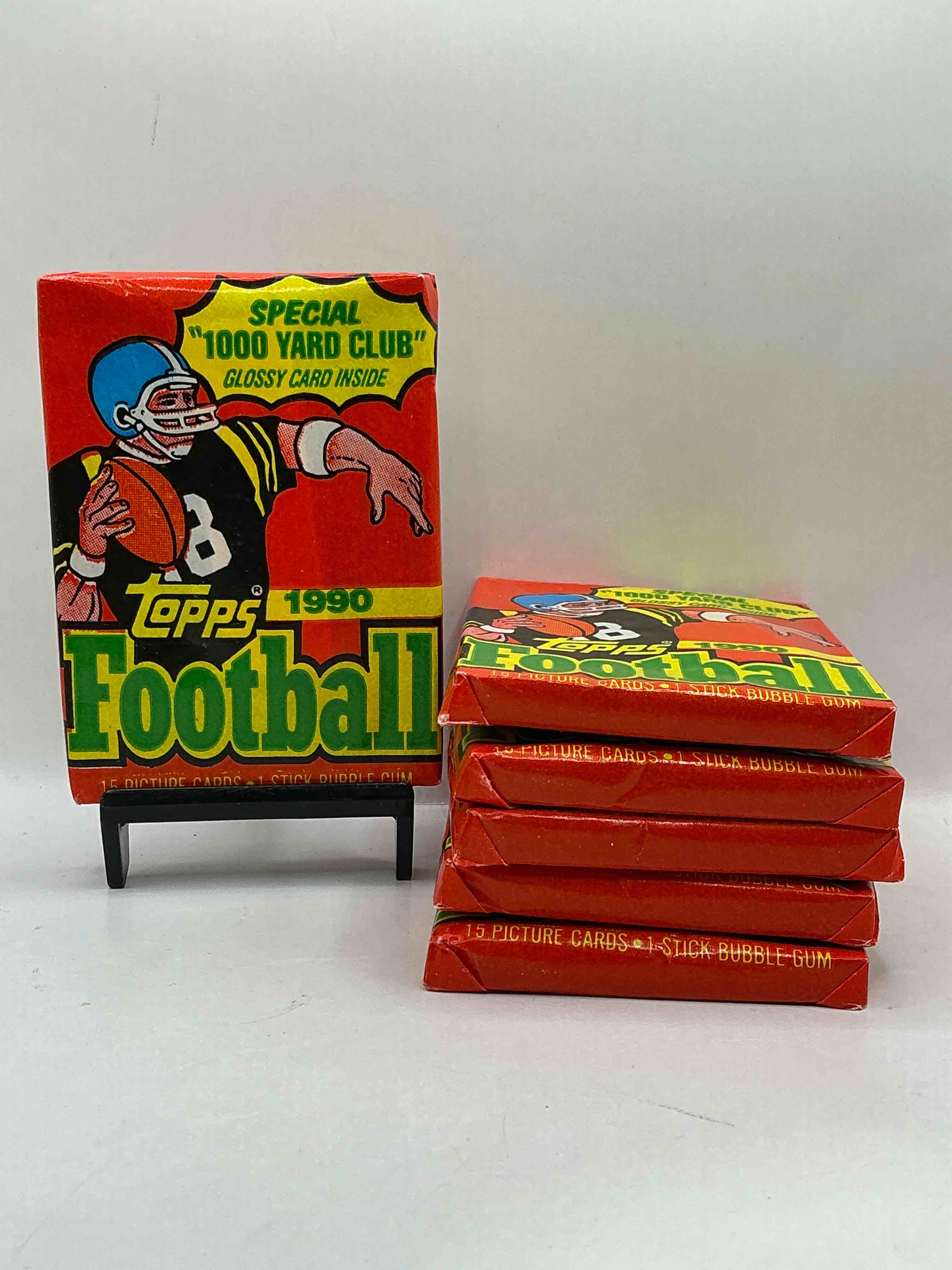 The Last Year Of Football Wax! Joe Montana, Emmitt Smith & Barry Sanders!? 1990 Topps Football Unopened Sports Card Wax Pack, Direct From Original Retail Box! Getting Hard To Find! Search For Early Barry Sanders & Jerry Rice & So Much More!