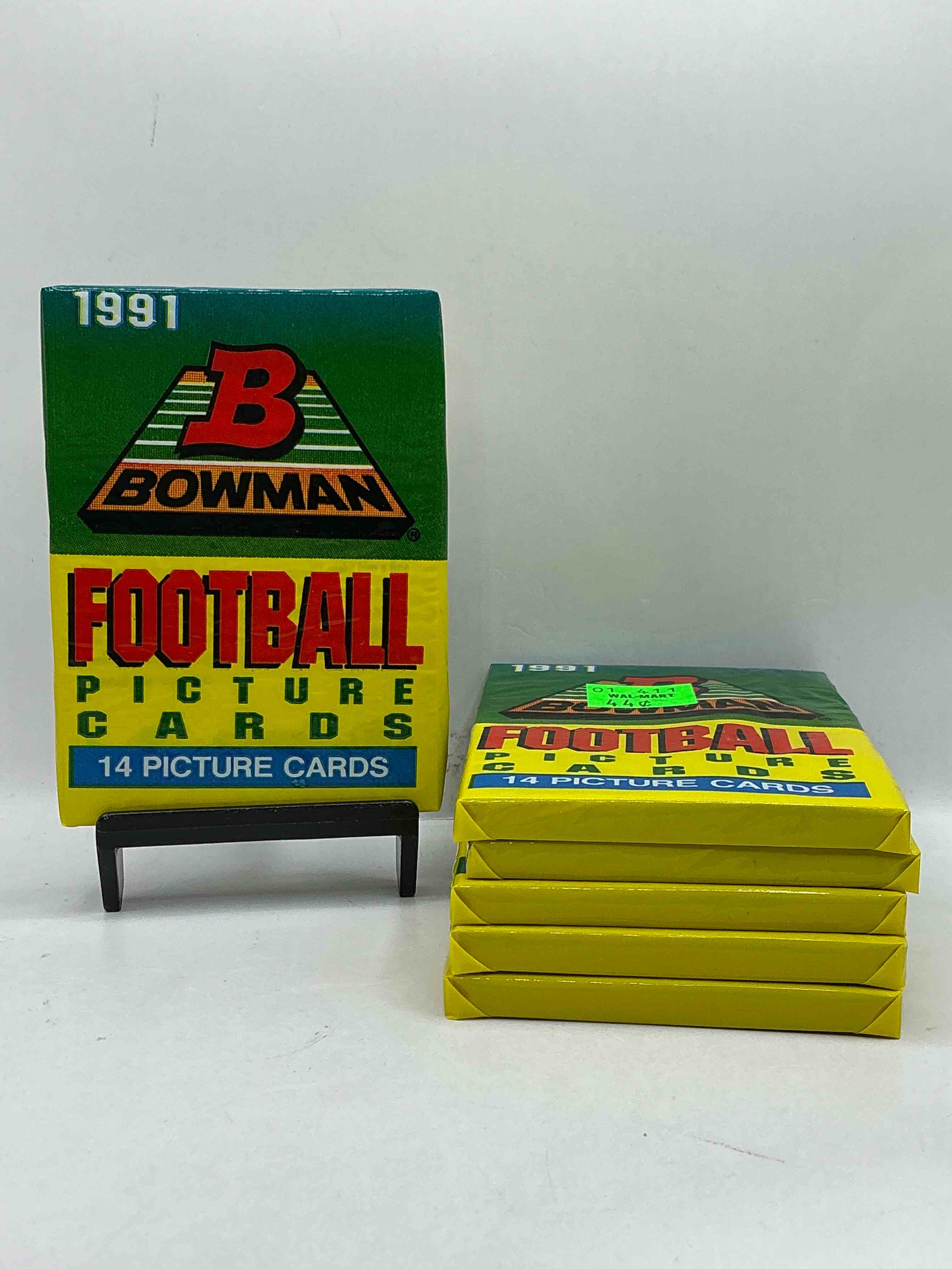 1991 Bowman Football Unopened Sports Card Packs Direct From Original Box! Search For Valuable Emmitt Smith Cards & Other Stars! Super Rare & Could Have Some Awesome Cards Inside! 