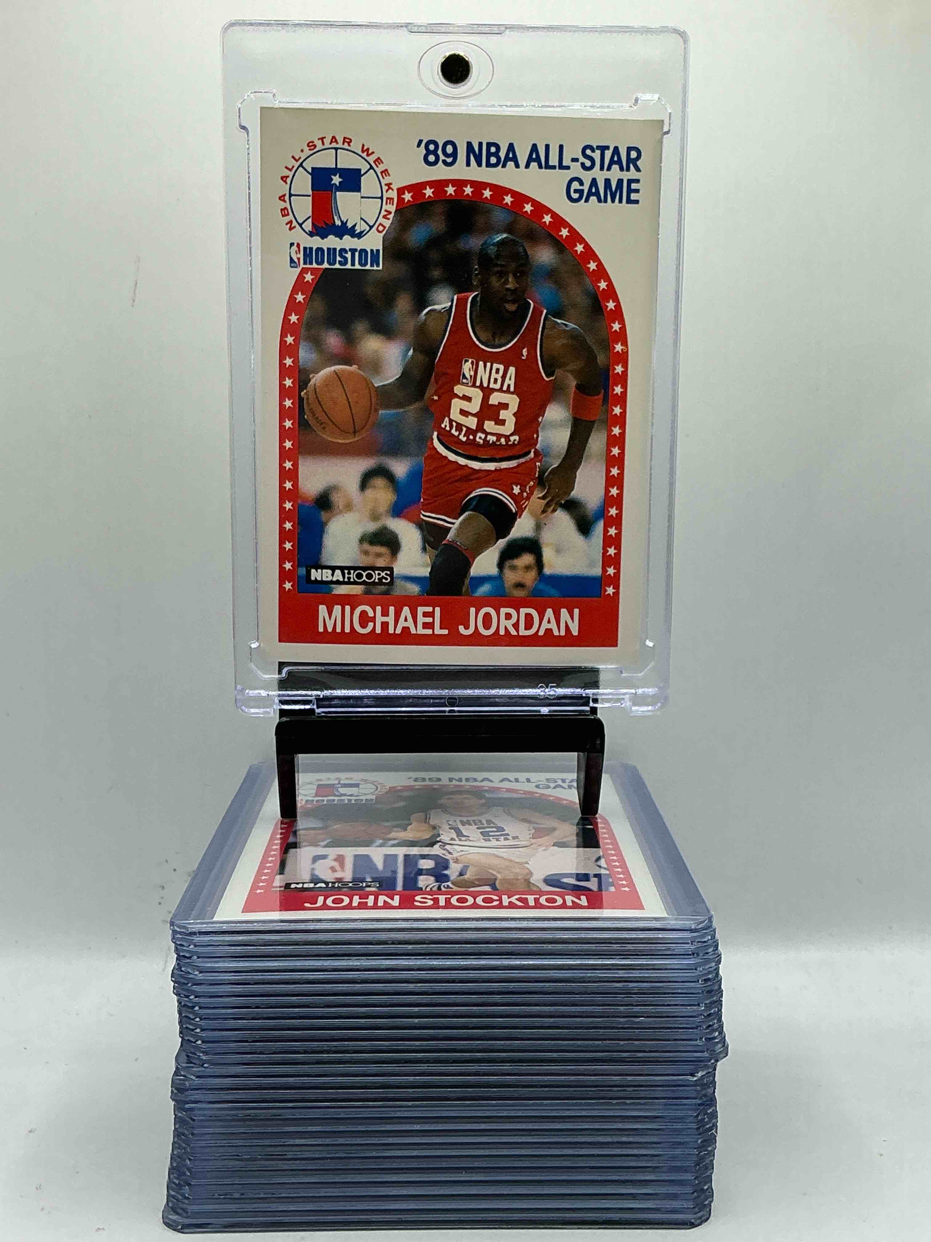 1989 NBA Hoops All Star 24 Card Set! Wow! The Best Players From The Year!Michael Jordan, Karl Malone, Magic Johnson, Akeem Olajuwon, Tom Chambers, Charles Barkley, Chris Mullin, Patrick Ewing, Dale Ellis, Isiah Thomas & More! Wow!