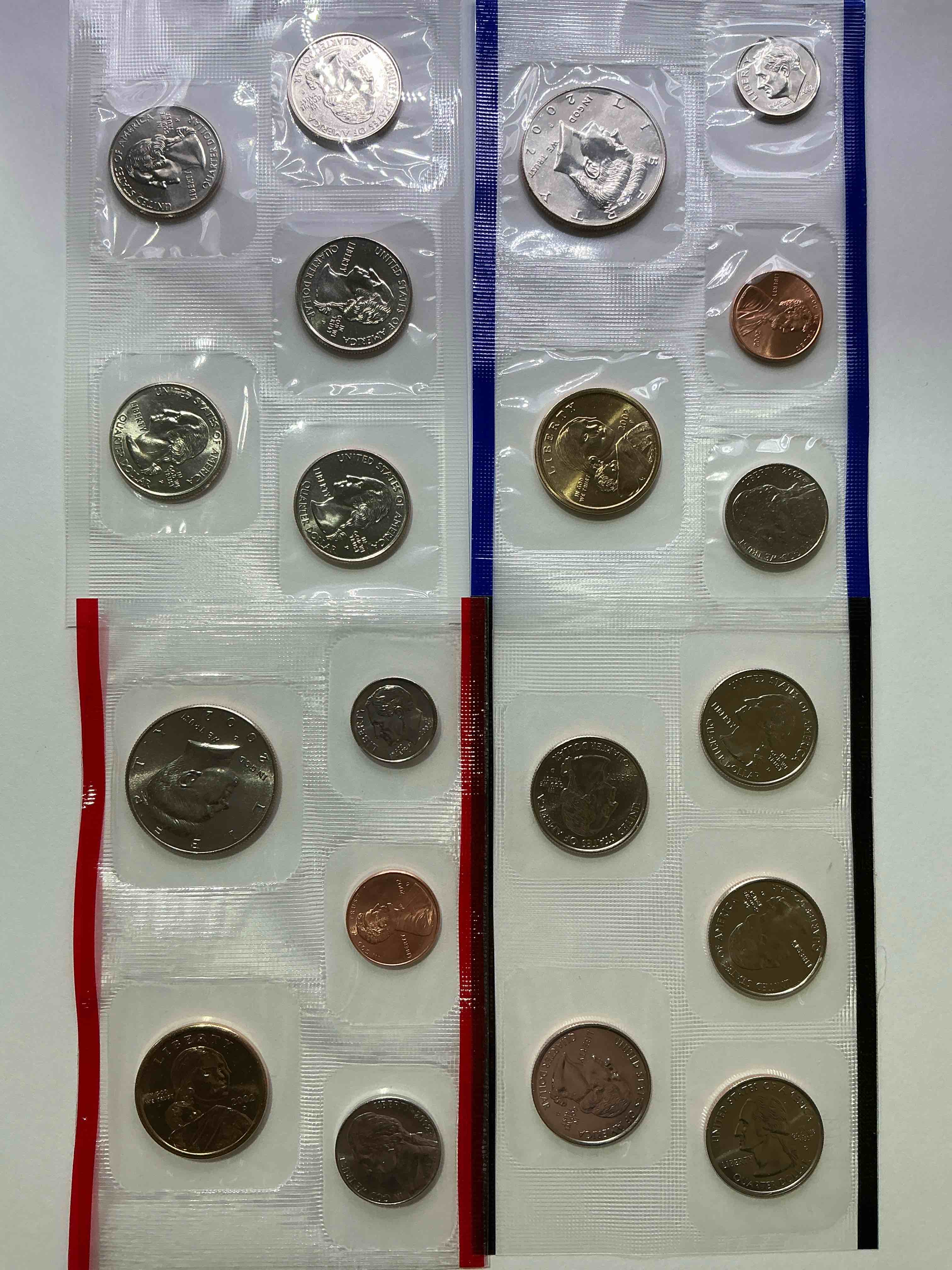 2002 Mint Coins! Uncirculated 20 Coins, Including Sacagawea Dollar Coins, Half Dollars, State Quarters, Dimes, Nickels & Pennies! Insane Mint Coins!