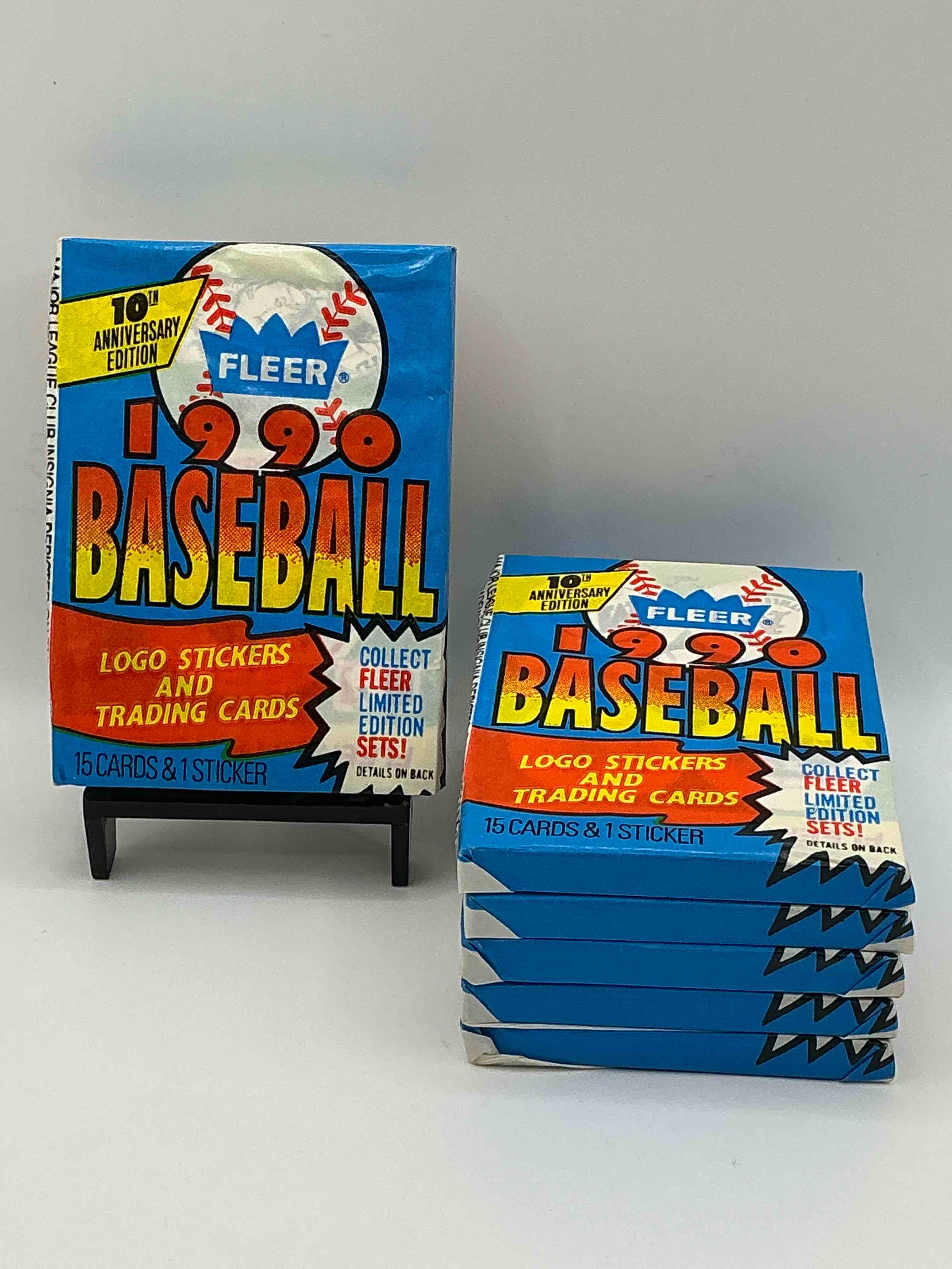 Vintage Baseball! Awesome 1990 Fleer Baseball Unopened Sports Card Wax Packs!Direct From Original Box! Search For Valuable Collectible Ken Griffey Jr Cards!