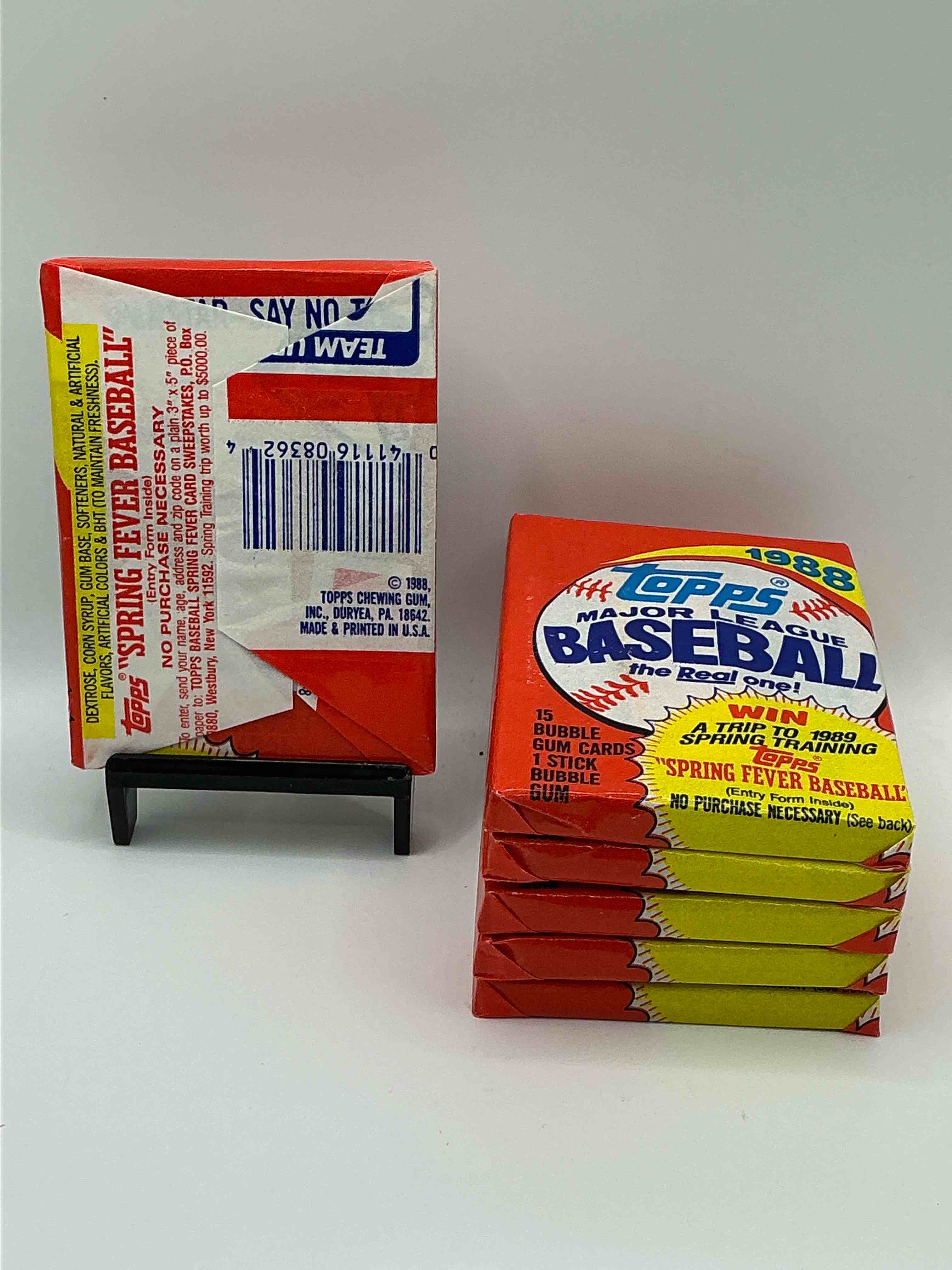 Condition photo showing New/Like New for 1988 Topps Baseball Unopened Wax Pack, Direct From Original Sealed Retail Case! Search For Valuable Nolan Ryan & Cal Ripken Jr. Cards & So Much More!