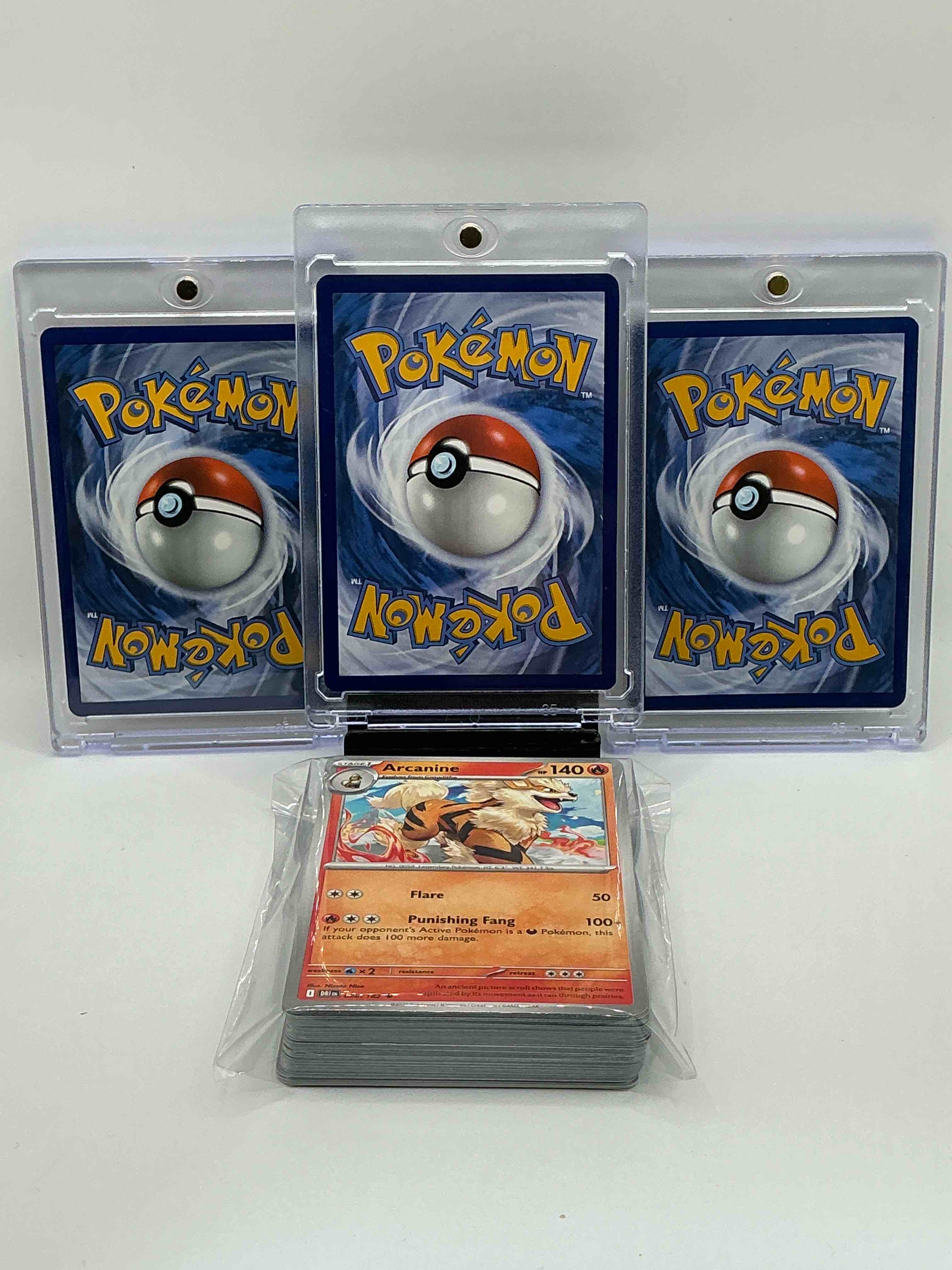 Condition photo showing New/Like New for Pokémon Palooza! Silver & Blue Shimmer Gnawing Curse Tricky Steps Gengar EX, Silver Color-Blast Rainbow DNA Coruscating Quartz Eevee EX, Orange & Black Fire Stoke Fire Blast Charizard EX! Along With 50 Other Pokémon Heroes, Legends & Commons!