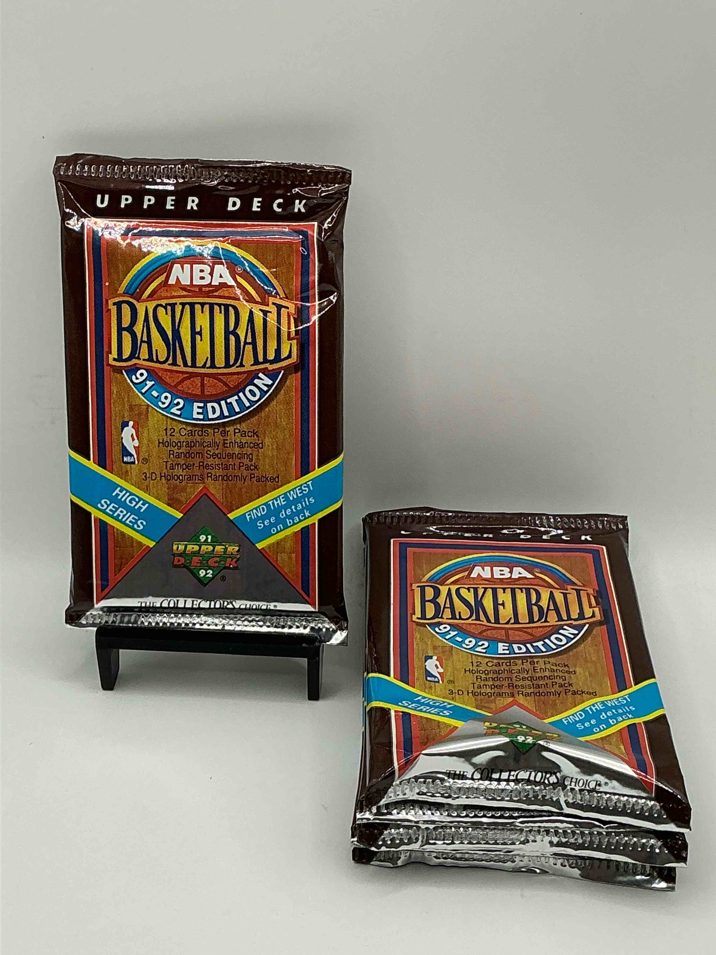 Wow, Find The West! 1991/92 HIGH SERIES Upper Deck NBA Basketball Sealed Pack, Direct From Original Sealed Retail Case! Potential To Find A Jerry West Signature Card Only In This High Series... Super Rare! Also Search For Valuable Michael Jordans & Too Many Great Cards To List! An Awesome Investment In Sports Card Memorabilia! You May Never See These Again, Super Rare!