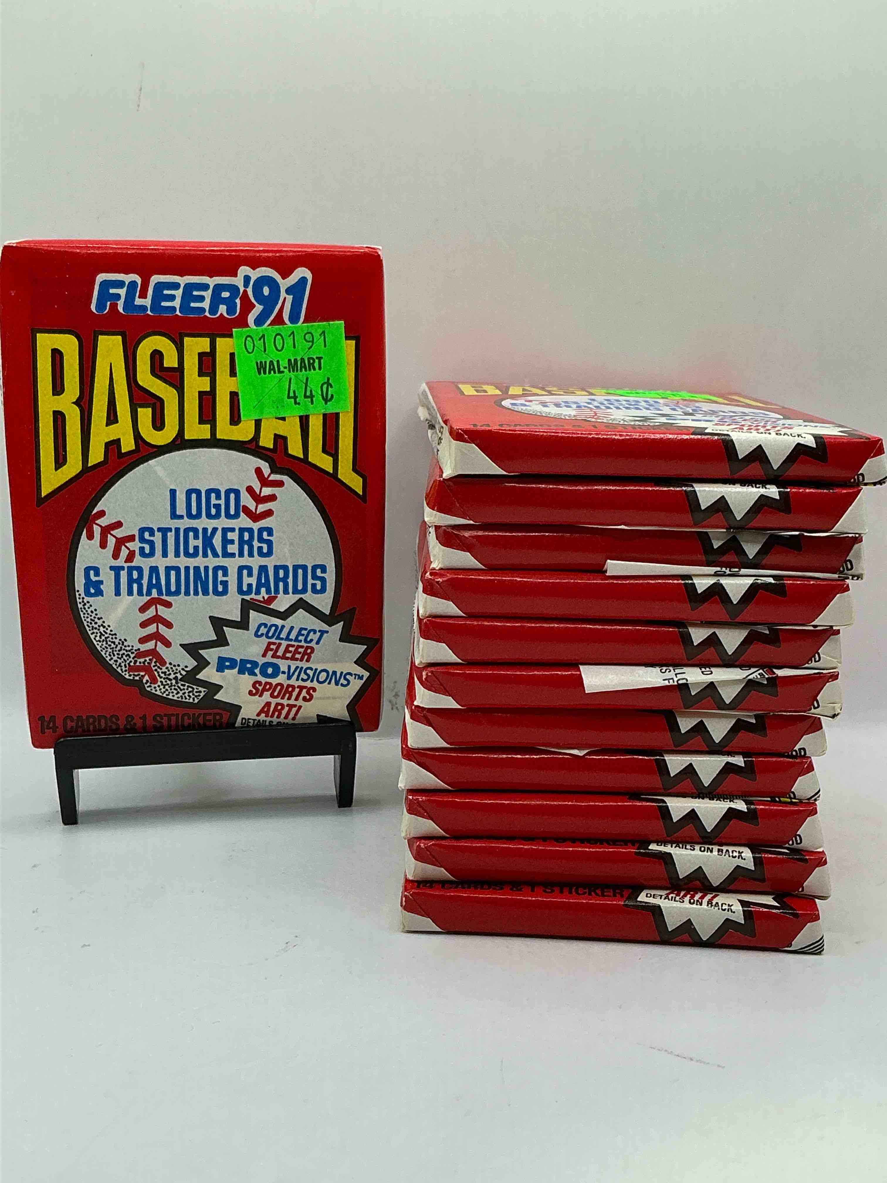 1991 fleer baseball unopened wax pack, direct from original sealed retail case search for griffey jr. & barry bonds "generation stars" combo card #710 (psa 10 value $200), nolan ryan, don mattingly & so much more!