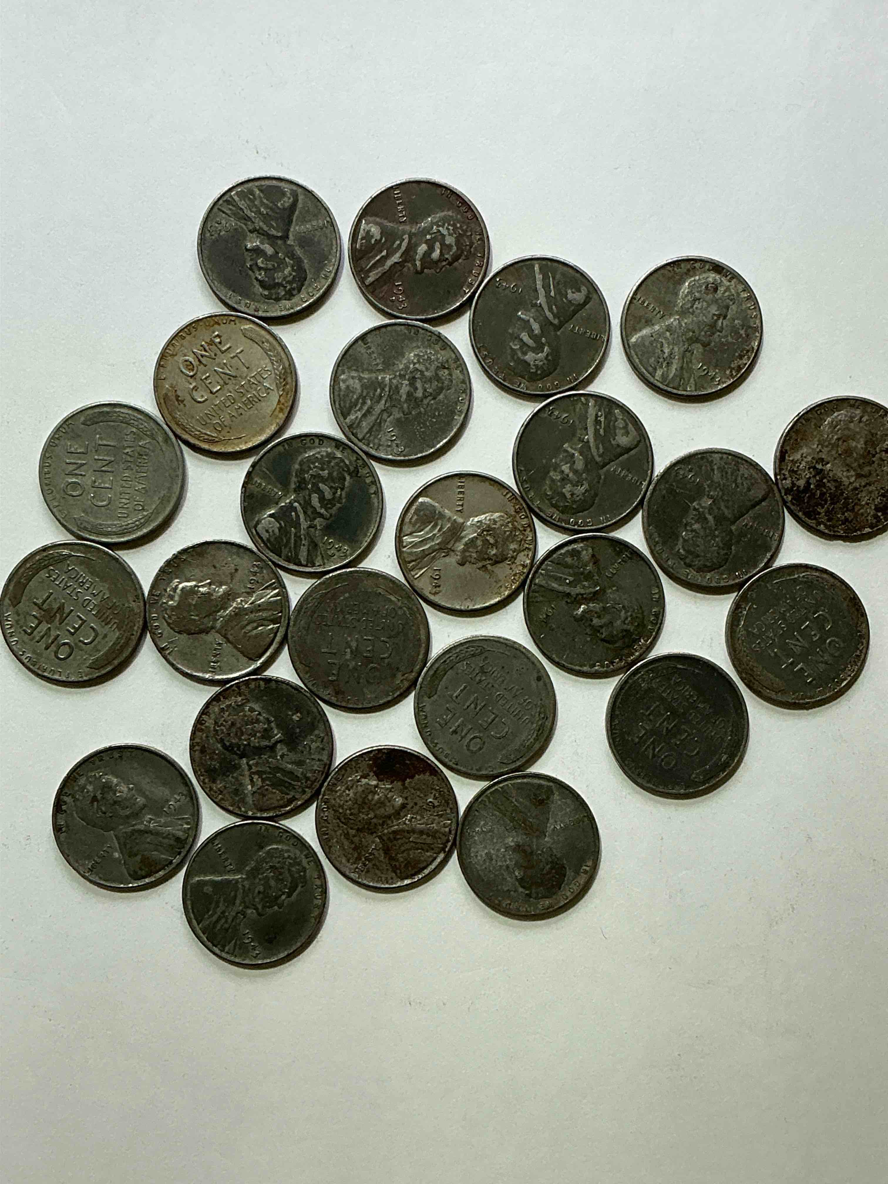 1943 World War Il History! Did You Know That In 1943 Copper Was So Valuable For Making Ammunition That The U.S. Treasury Made Pennies Out Of Steel?! 1943 STEEL Pennies Have Become Valuable, Rare Collector Items! Up For Auction Are Rare WWII Steel Pennies Appearing Circulated. Own Pieces Of World War II History That Are An Awesome Investment!