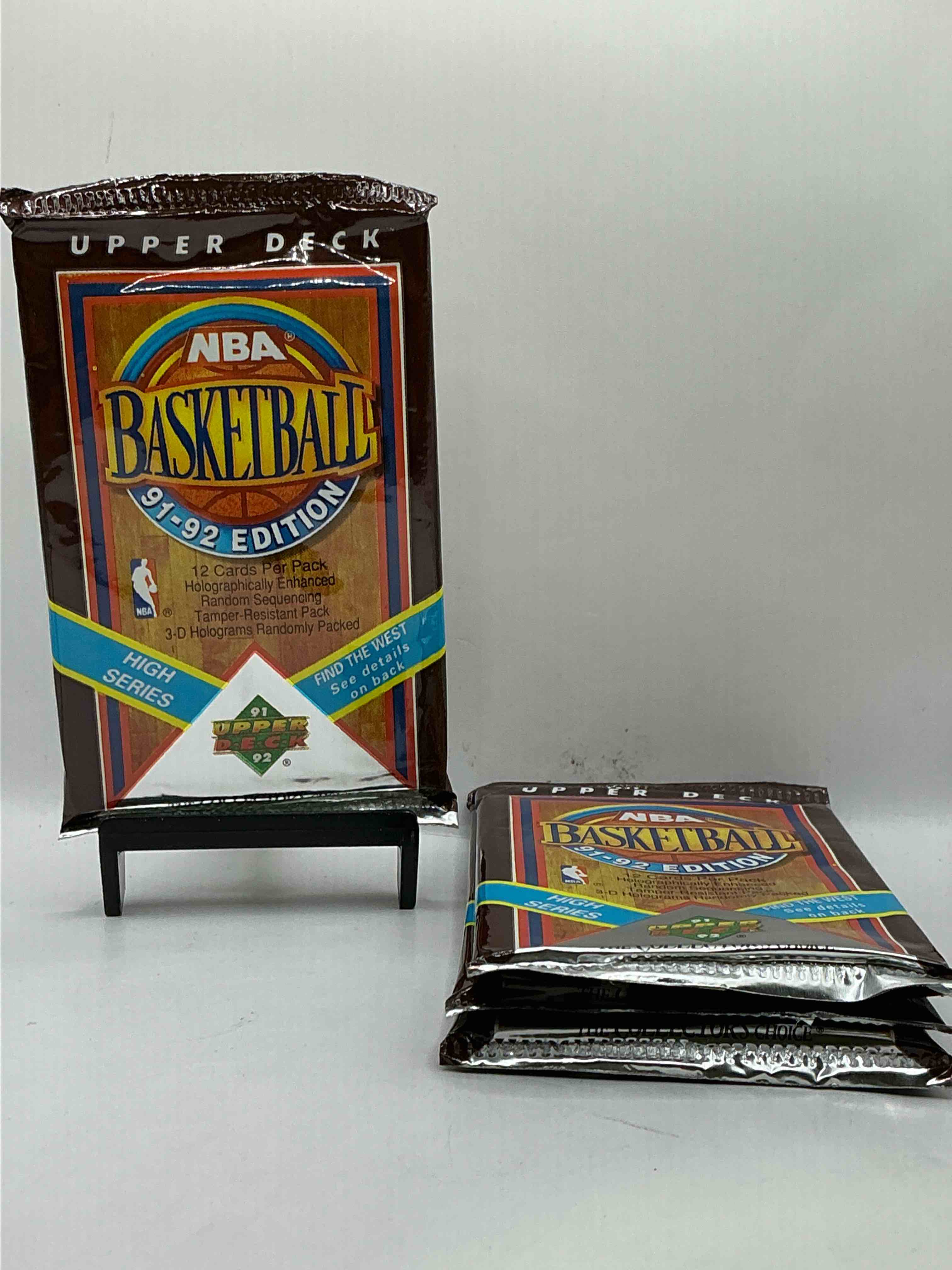 Wow, Find The West! 1991/92 HIGH SERIES Upper Deck NBA Basketball Sealed Pack, Direct From Original Sealed Retail Case! Potential To Find A Jerry West Signature Card Only In This High Series... Super Rare! Also Search For Valuable Michael Jordans & Too Many Great Cards To List! An Awesome Investment In Sports Card Memorabilia! You May Never See These Again, Super Rare!