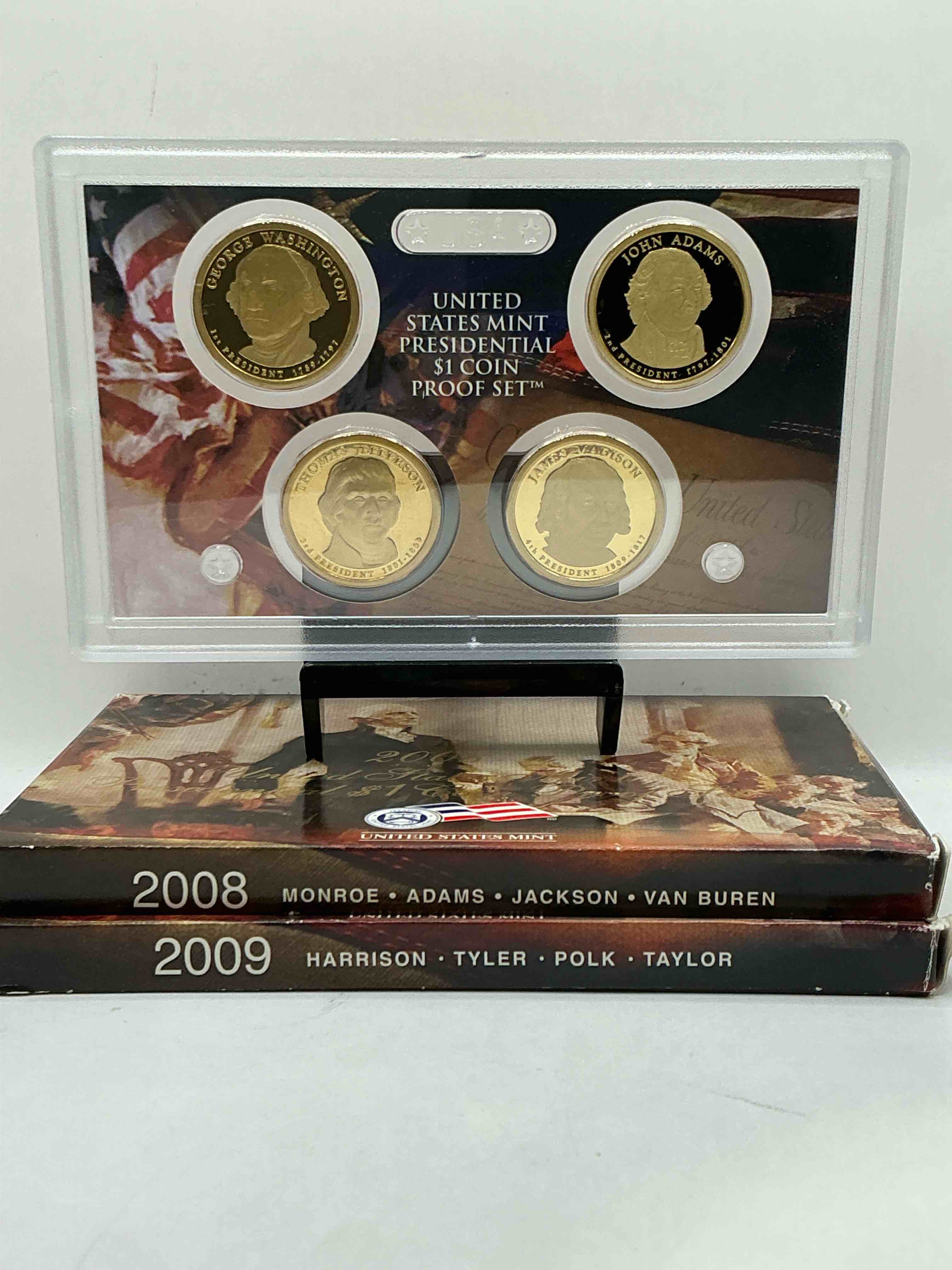 2007-09 Presidential Mint Sets! Four Coins Each Set, Encased In Plastic… Ultra Rare! These Coin Sets Are Rare & Hard To Find, Perfect To Add To Any Collection!