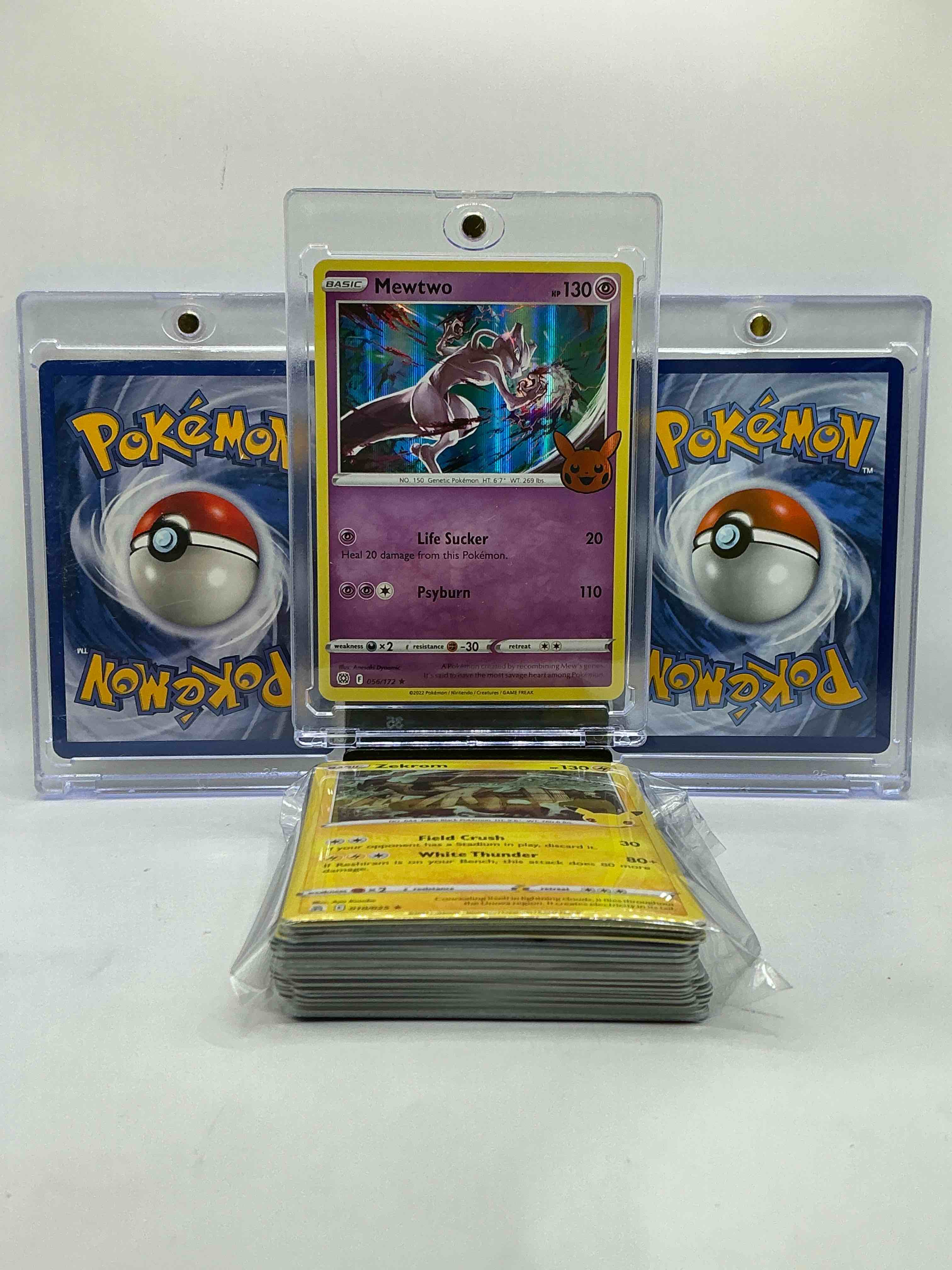 Condition photo showing New/Like New for Mewtwo Ultra Rare Halloween Holo, Raichu, Iron Thorns & More! Insane Trio! This 50 Card Lot Includes Pokémon, Commons. Holos, Legends, Heroes & More! Wow! Insane! 