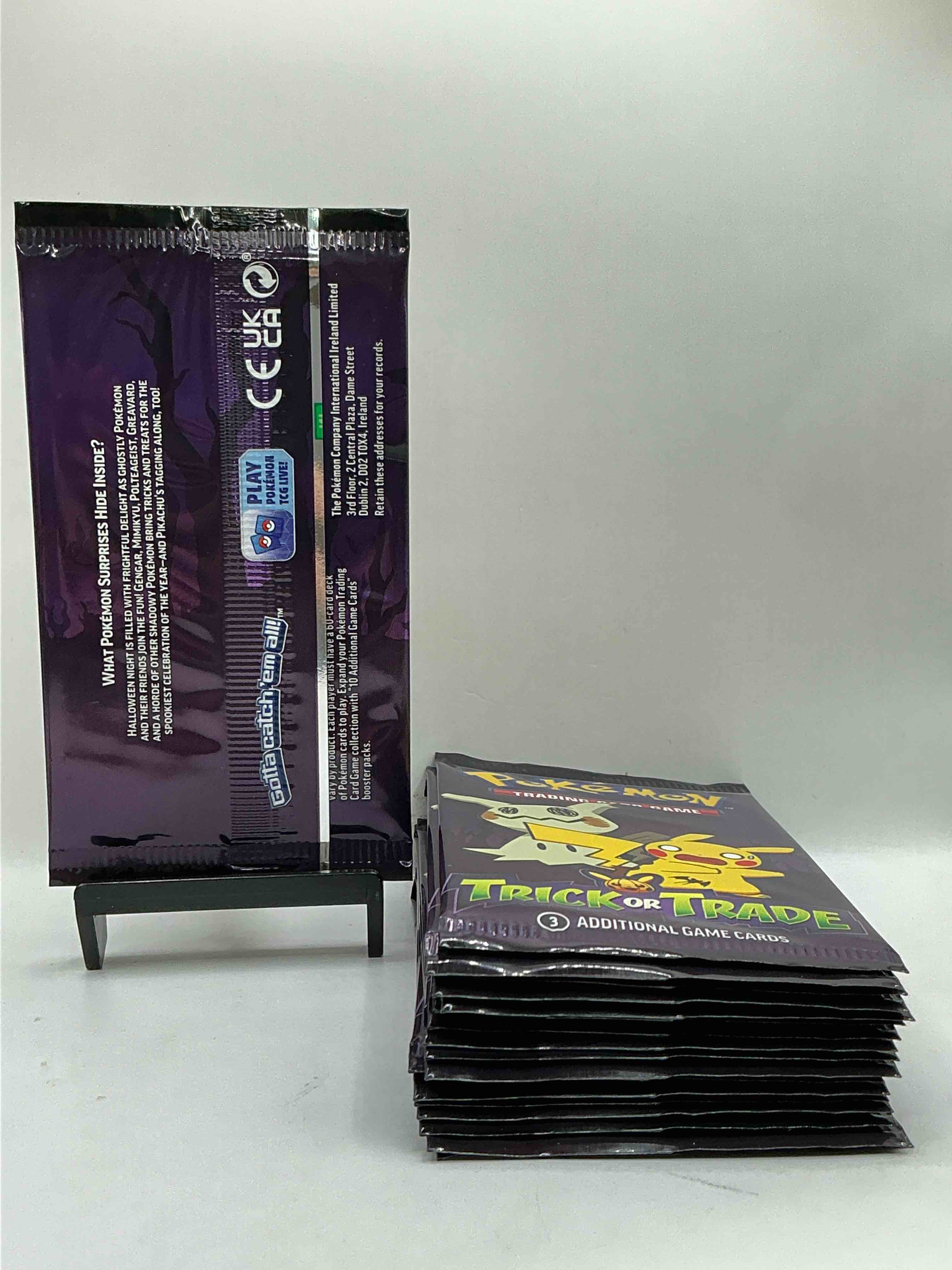 Condition photo showing New/Like New for Pokémon Packs! Spooky Trick Or Trade Unopened Packs! 3 Cards Per Pack, From 2023! Look For Legendary Monsters!