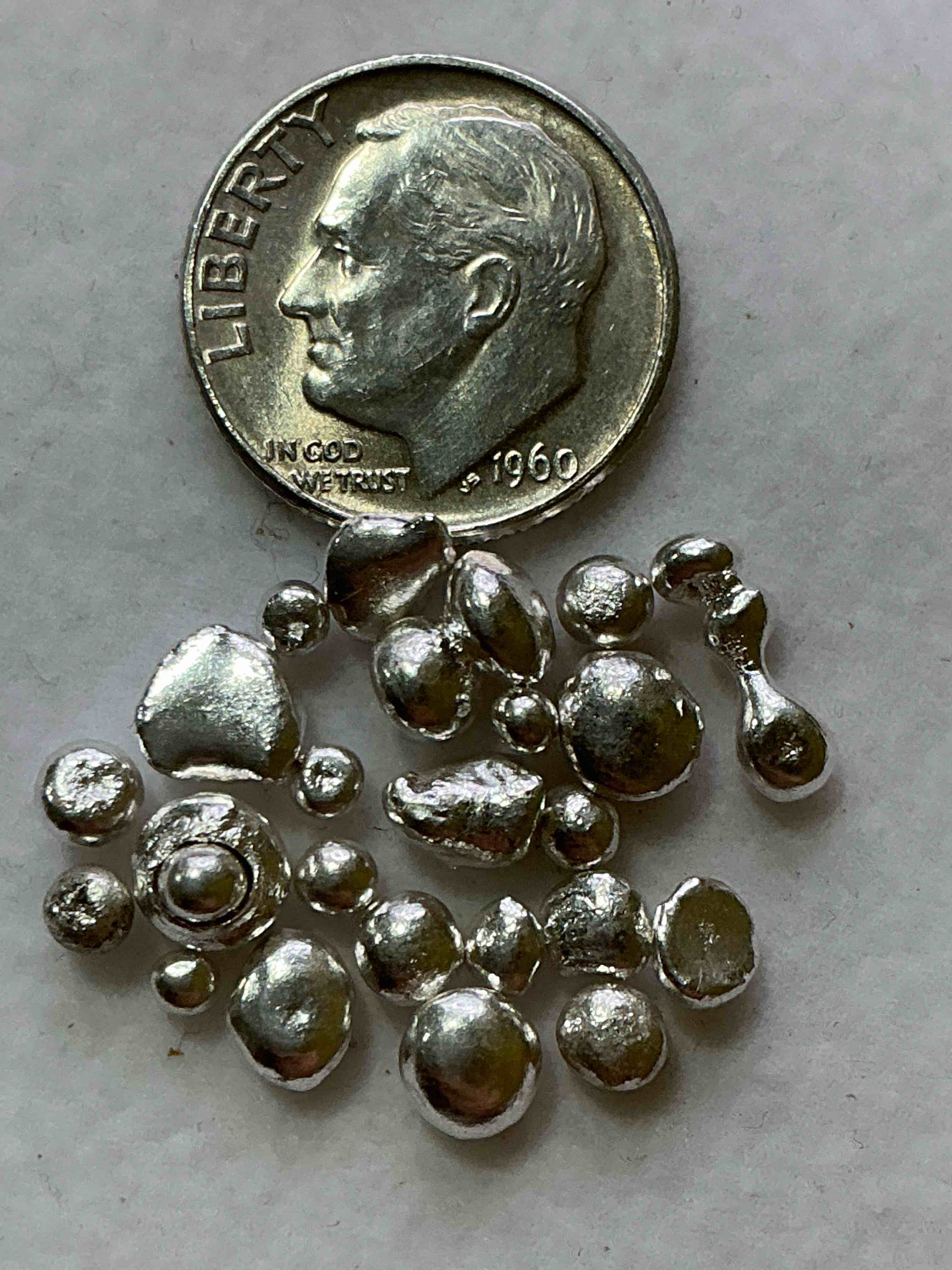 Condition photo showing New/Like New for Silver Nuggets! .999 US Fine Silver, In Small Nugget Form! Total Weight Of All Nuggets In Lot Approximately 6 Grams, Bid Is Per Nugget! A Cool Way To Invest In Fine US Silver! Includes Collector Capsule!