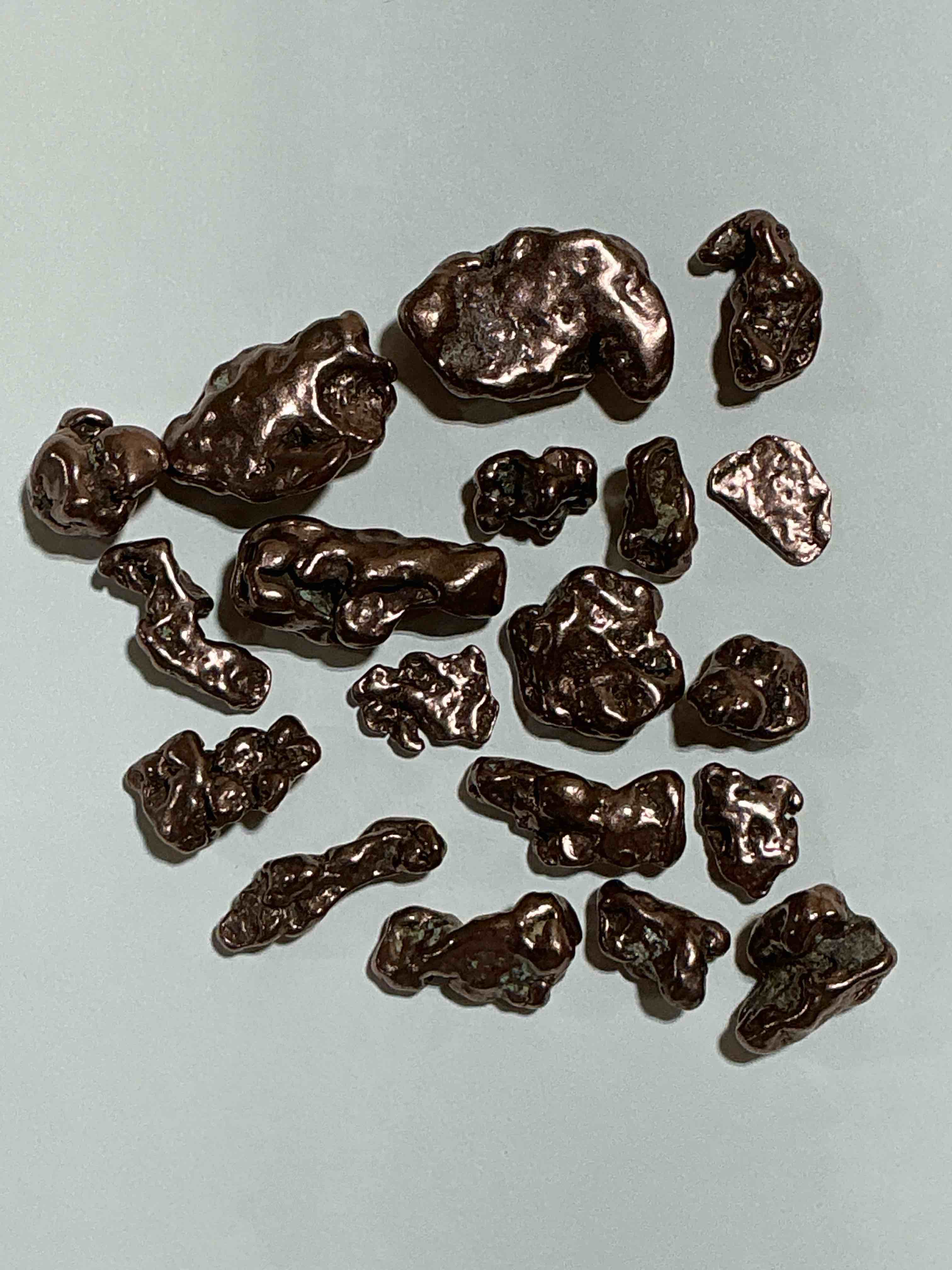 Copper Nuggets In Rare Form! Check Out These Rarely Seen Approximately .999 Copper Nuggets Direct From Prospecting In Copper Harbor, Michigan! Copper In Nugget Form Is Rarely Seen & Each Piece Is Completely Unique. A Great Investment In Fine U.S. Michigan Copper & Also Really Cool Conversation Pieces!