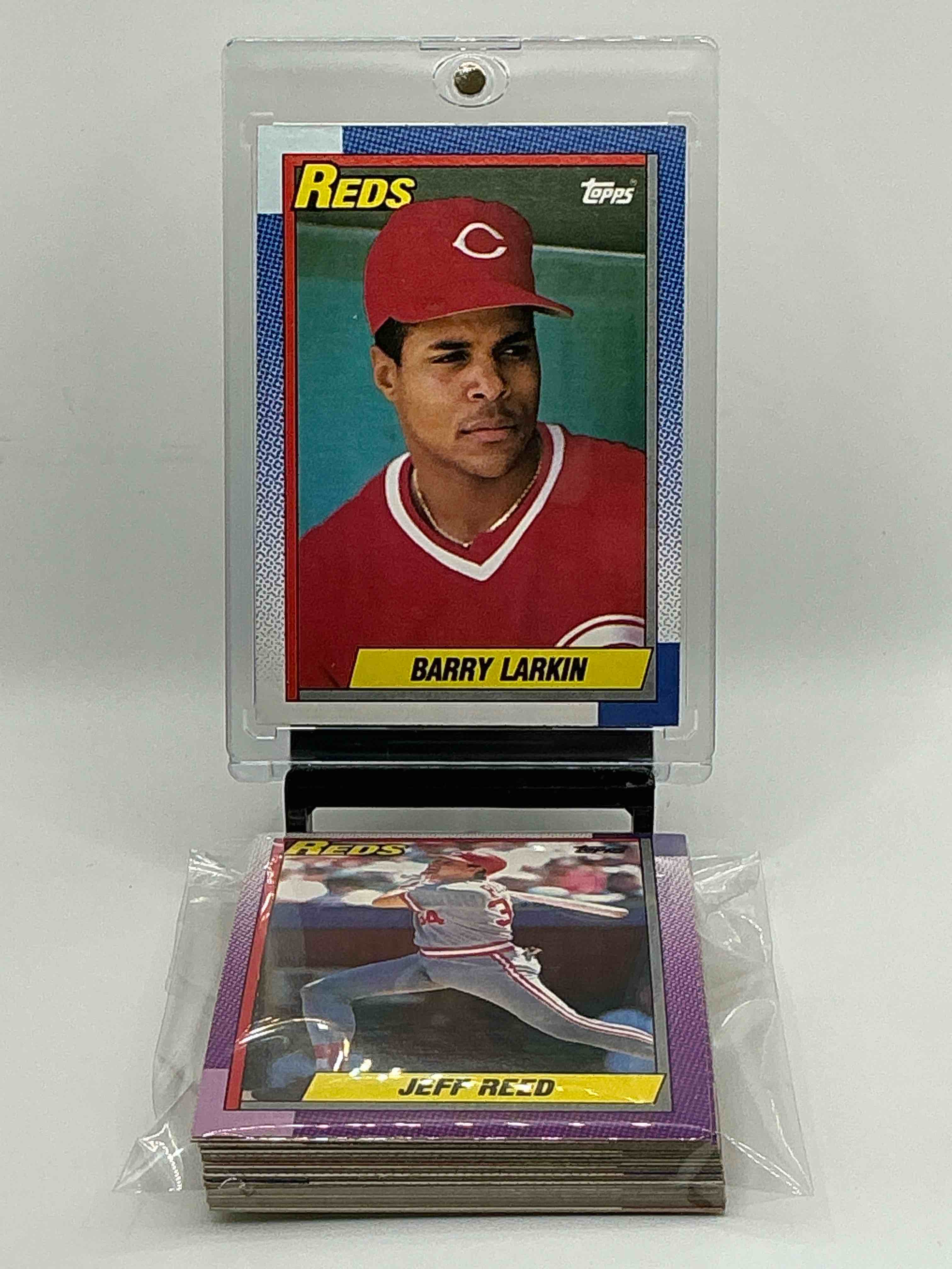 1990 topps ultra rare reds team set! legends inside including, barry larkin, ron oester & more! 