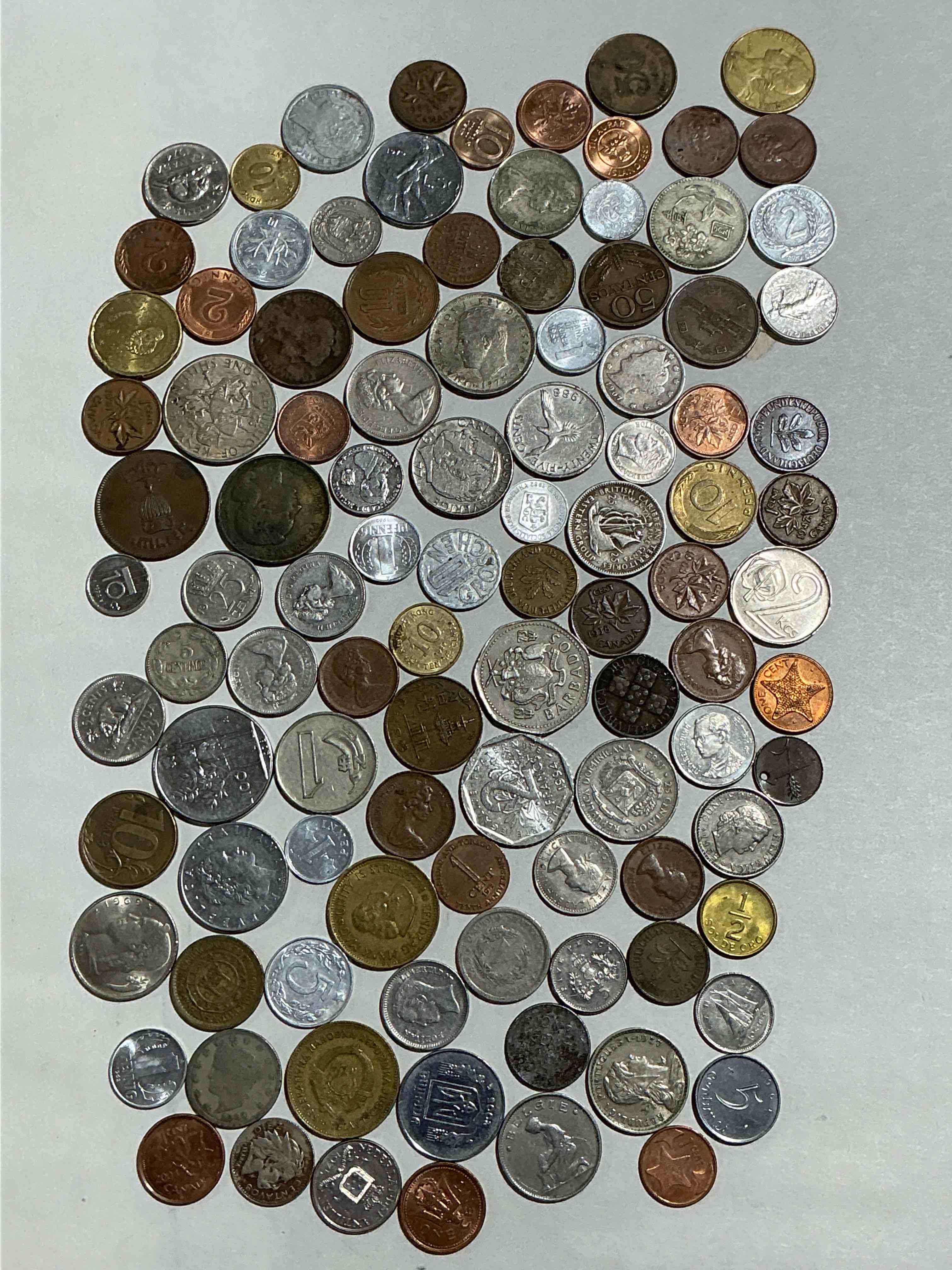 Condition photo showing Good Condition for World Coins, Antique & Vintage! Each Lot Is Unique! Many Different Years, Countries, Sizes & Exotic Places. This Cool Collection Of Antique Coins From Around The World Is Loads Of Fun! Have Fun Identifying Each Coin & Country As A Great Educational Tool! A Great Investment Too!