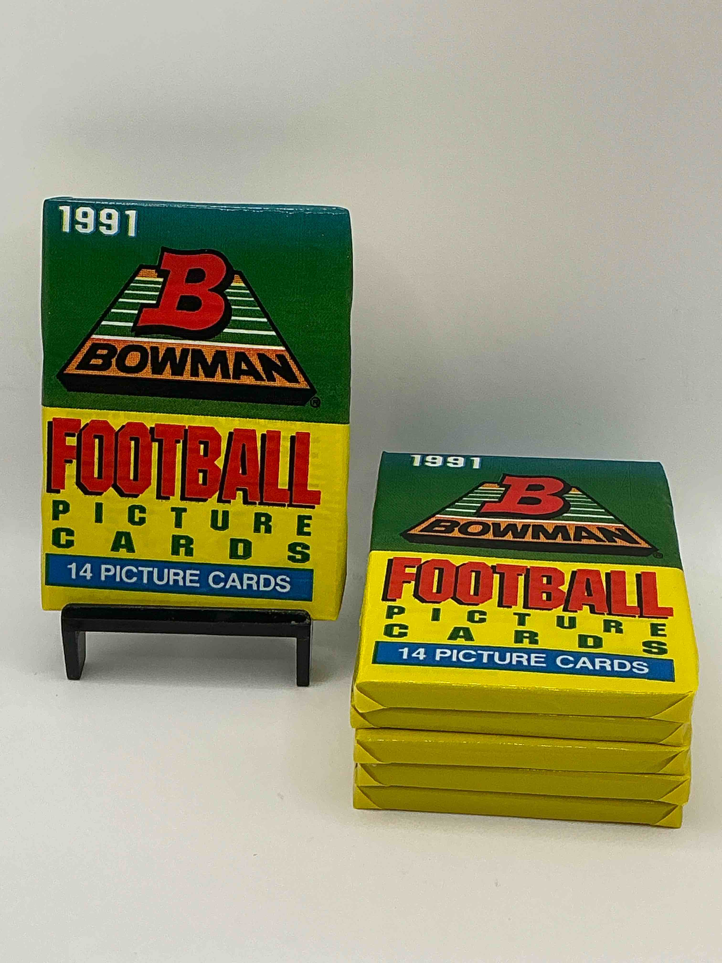 1991 bowman football unopened sports card packs direct from original box! search for valuable emmitt smith cards & other stars! super rare & could have some awesome cards inside! 