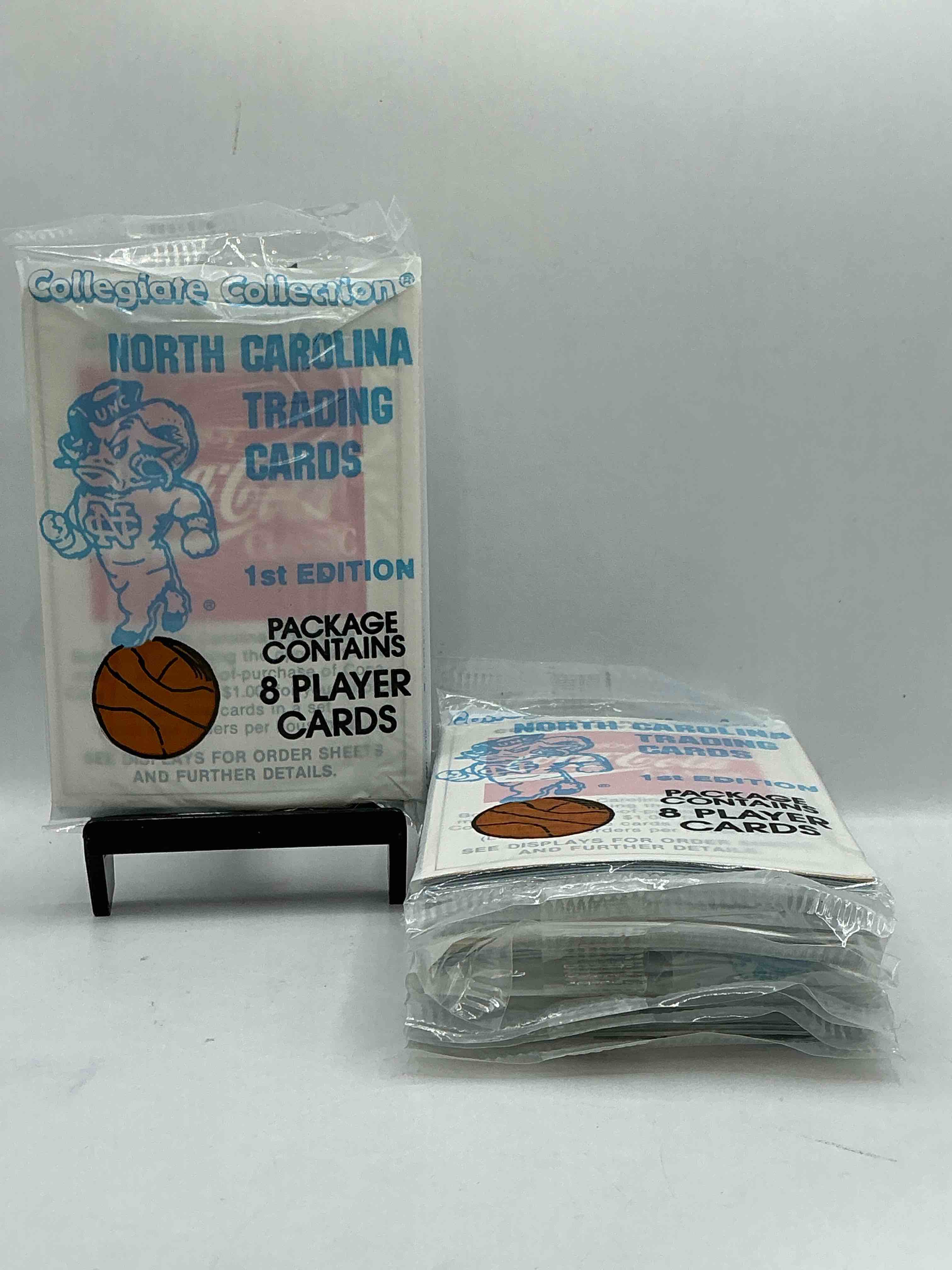 michael jordan! 1990 university of north carolina trading cards 2nd edition 8 cards per pack! look for the goat michael jordan cards, maybe even more than one! only one way to find out!