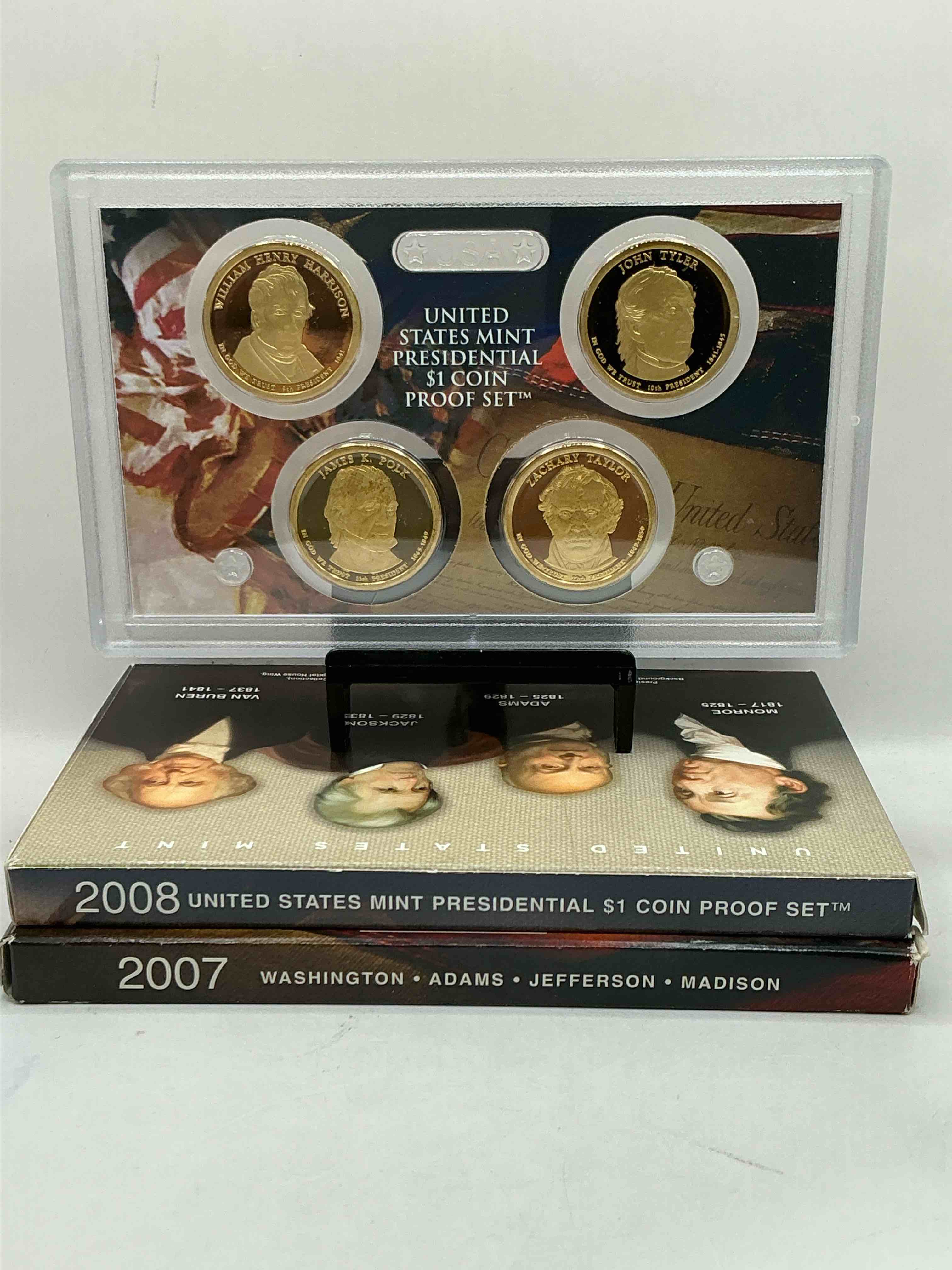 2007-09 Presidential Mint Sets! Four Coins Each Set, Encased In Plastic… Ultra Rare! These Coin Sets Are Rare & Hard To Find, Perfect To Add To Any Collection!