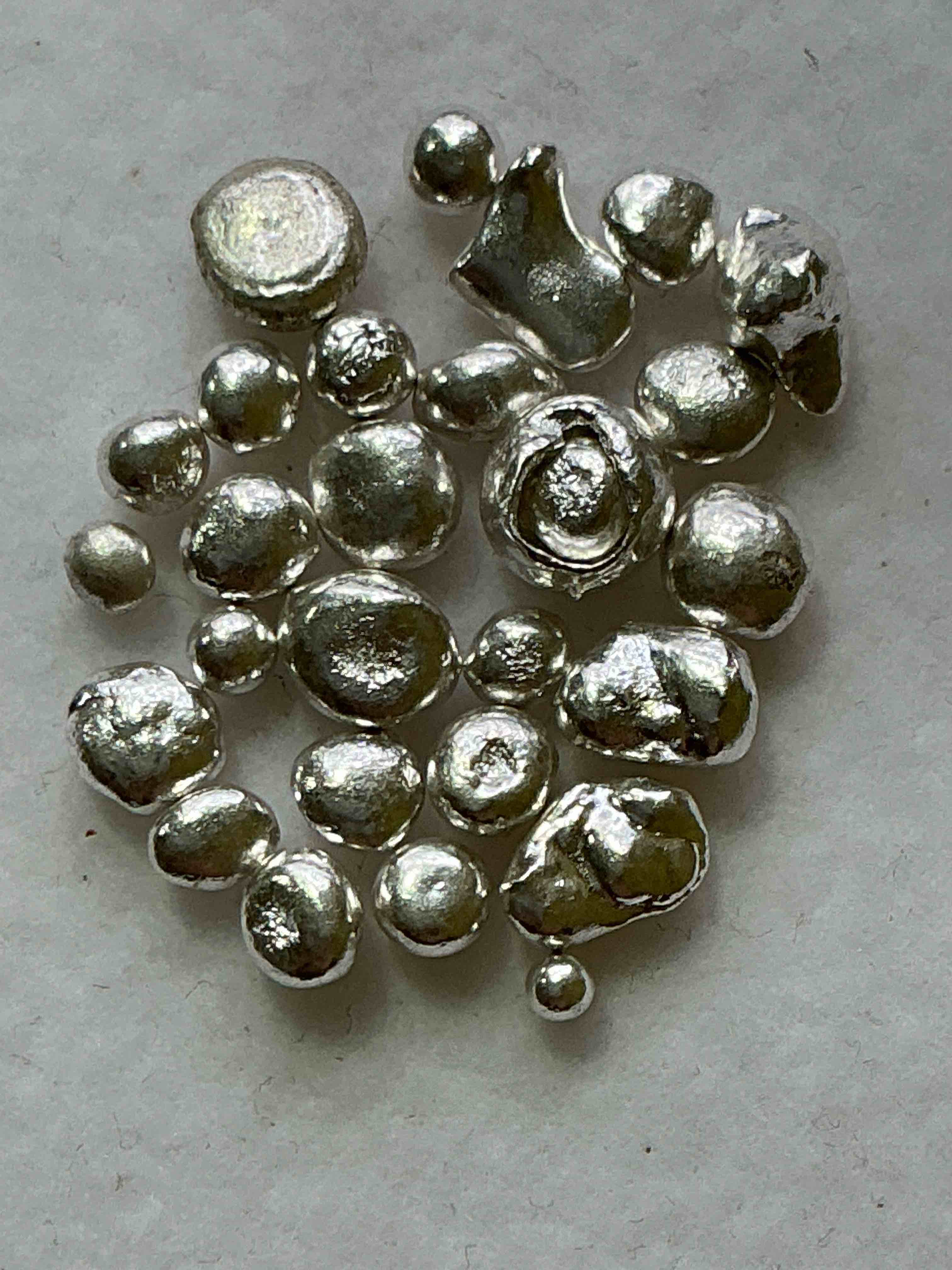 Silver Nuggets! .999 US Fine Silver, In Small Nugget Form! Total Weight Of All Nuggets In Lot Approximately 6 Grams, Bid Is Per Nugget! A Cool Way To Invest In Fine US Silver! Includes Collector Capsule!