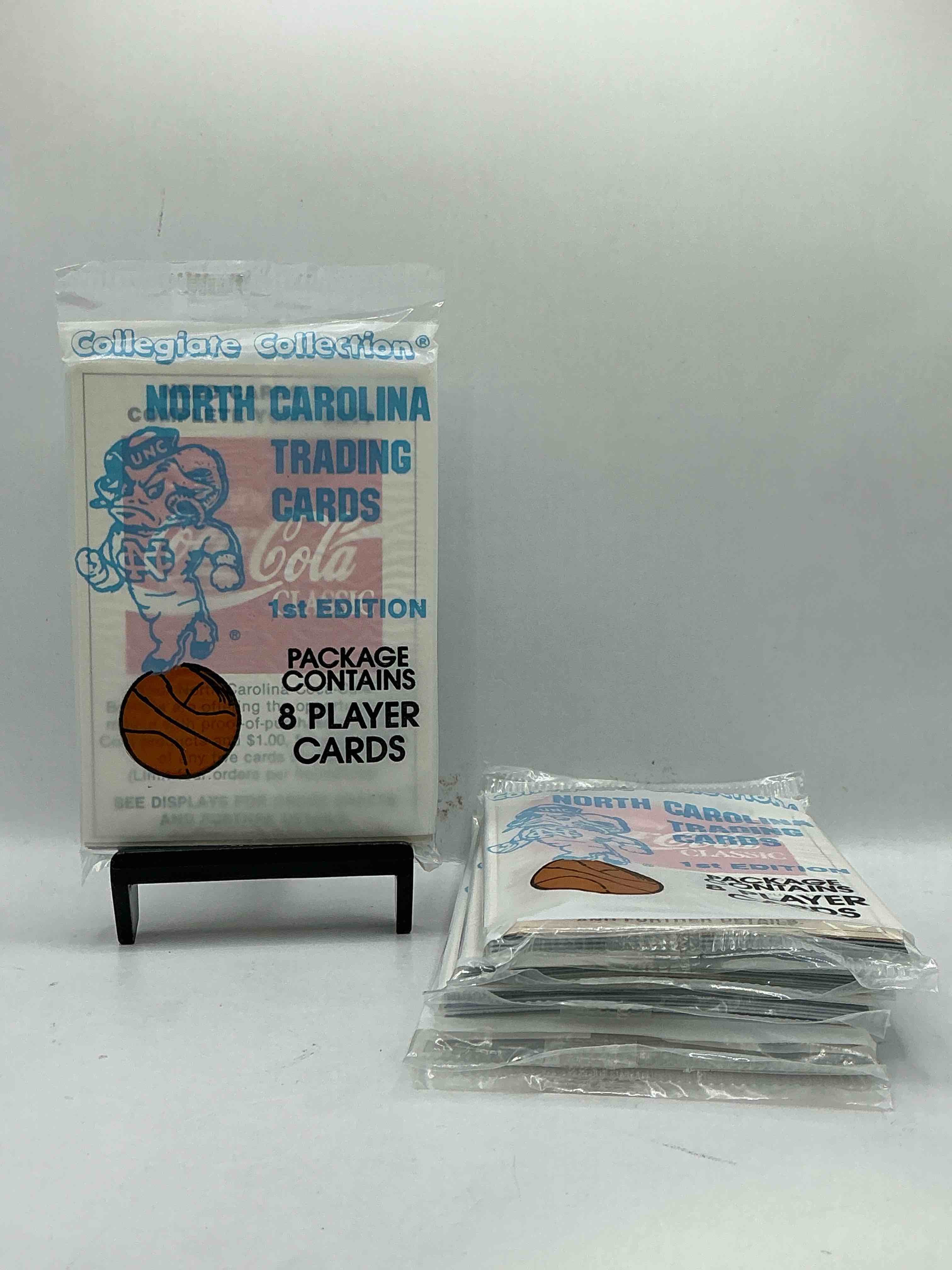 michael jordan! 1990 university of north carolina trading cards 2nd edition 8 cards per pack! look for the goat michael jordan cards, maybe even more than one! only one way to find out!