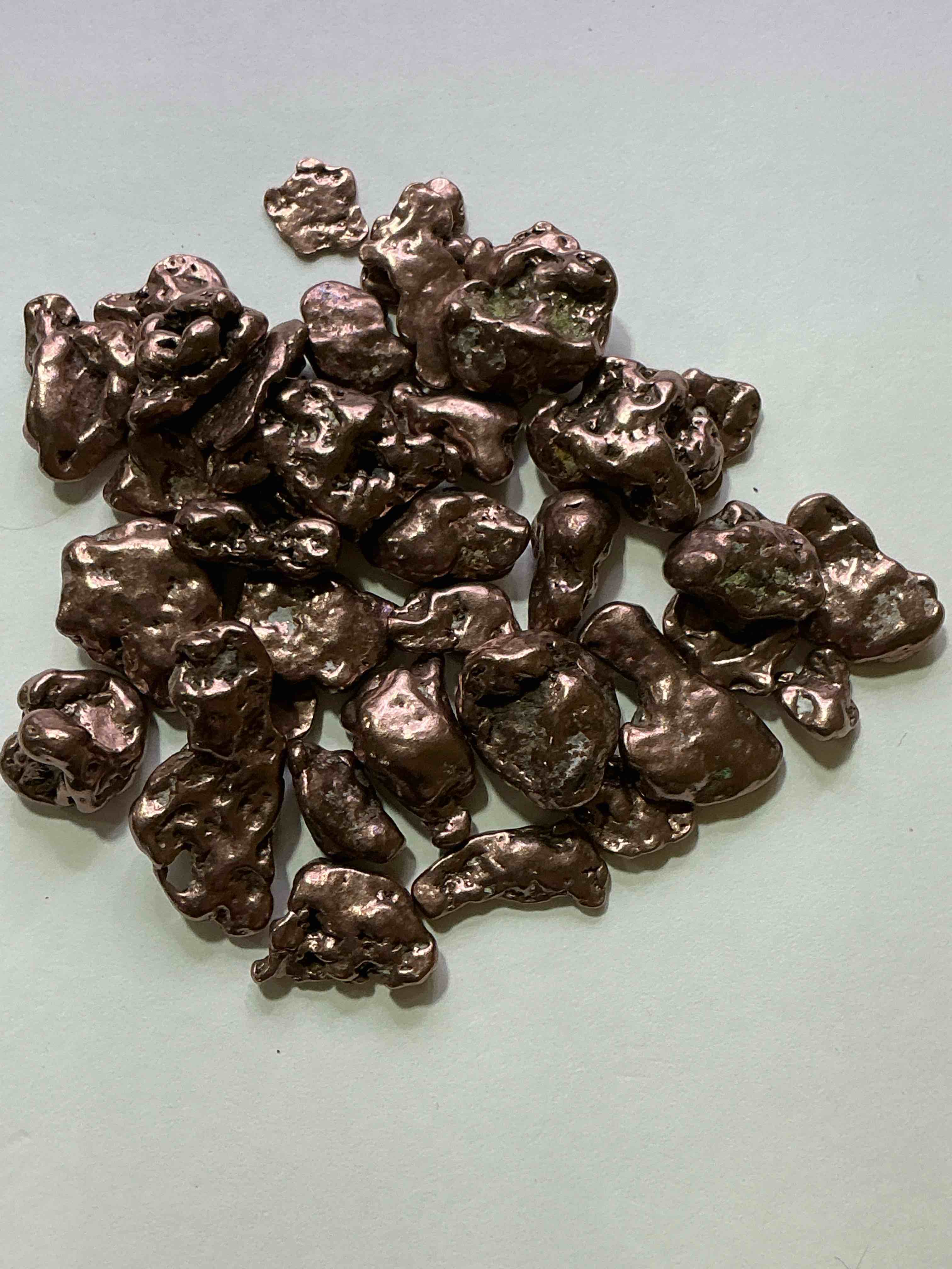 Copper Nuggets In Rare Form! Check Out These Rarely Seen Approximately .999 Copper Nuggets Direct From Prospecting In Copper Harbor, Michigan! Copper In Nugget Form Is Rarely Seen & Each Piece Is Completely Unique. A Great Investment In Fine U.S. Michigan Copper & Also Really Cool Conversation Pieces!