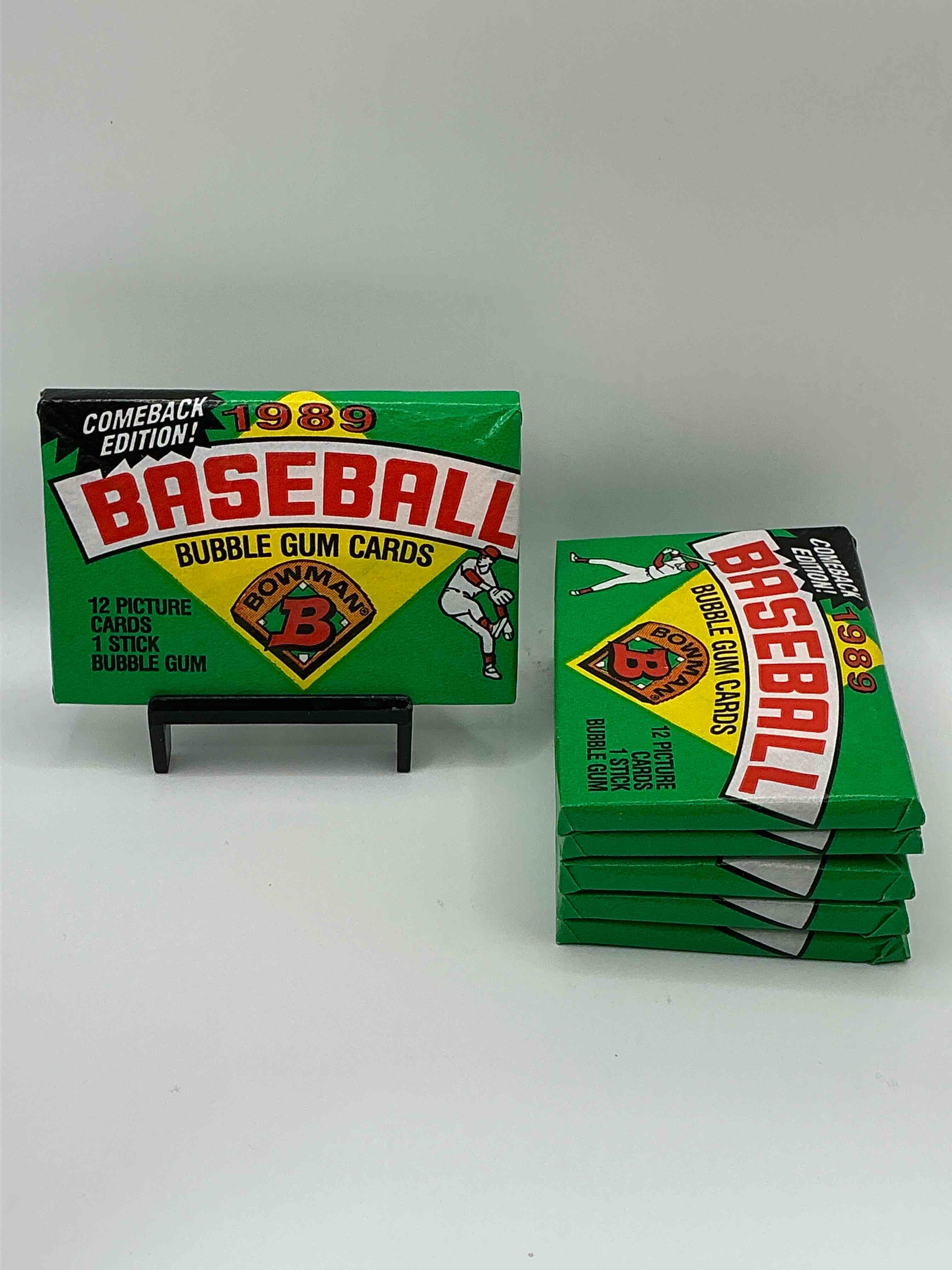 1989 bowman comeback edition baseball cards! direct from original box! search for ken griffey jr. rookie card & valuable bo jackson & nolan ryan cards!