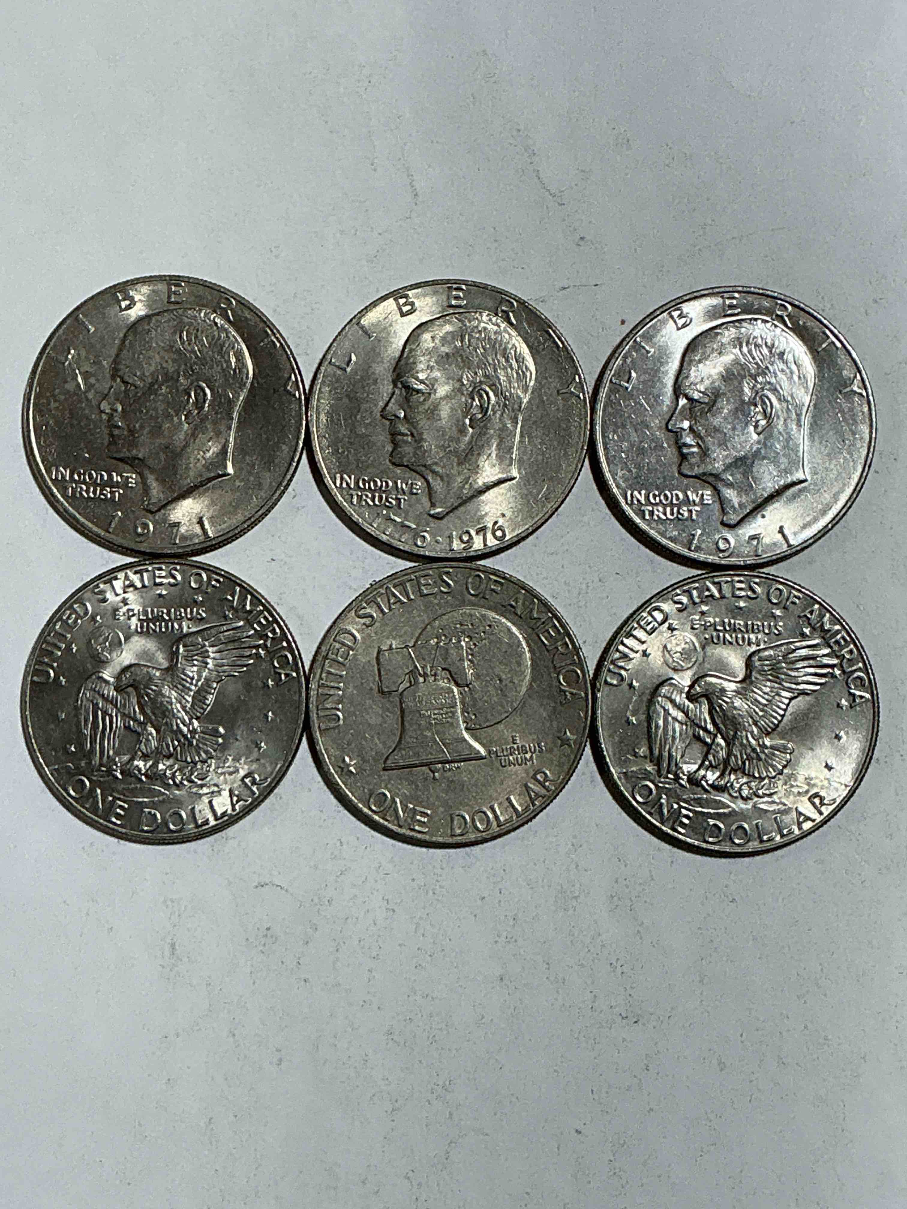 Gorgeous Eisenhower Dollar Coins! These Striking, Large U.S. Coins Were Minted From 1971-1978. Here Are Gorgeous Examples Of “Ike" Dollars From 1976 & Other Years! These Coins Have Become Immensely Popular With Collectors & Some Have Great Toning!