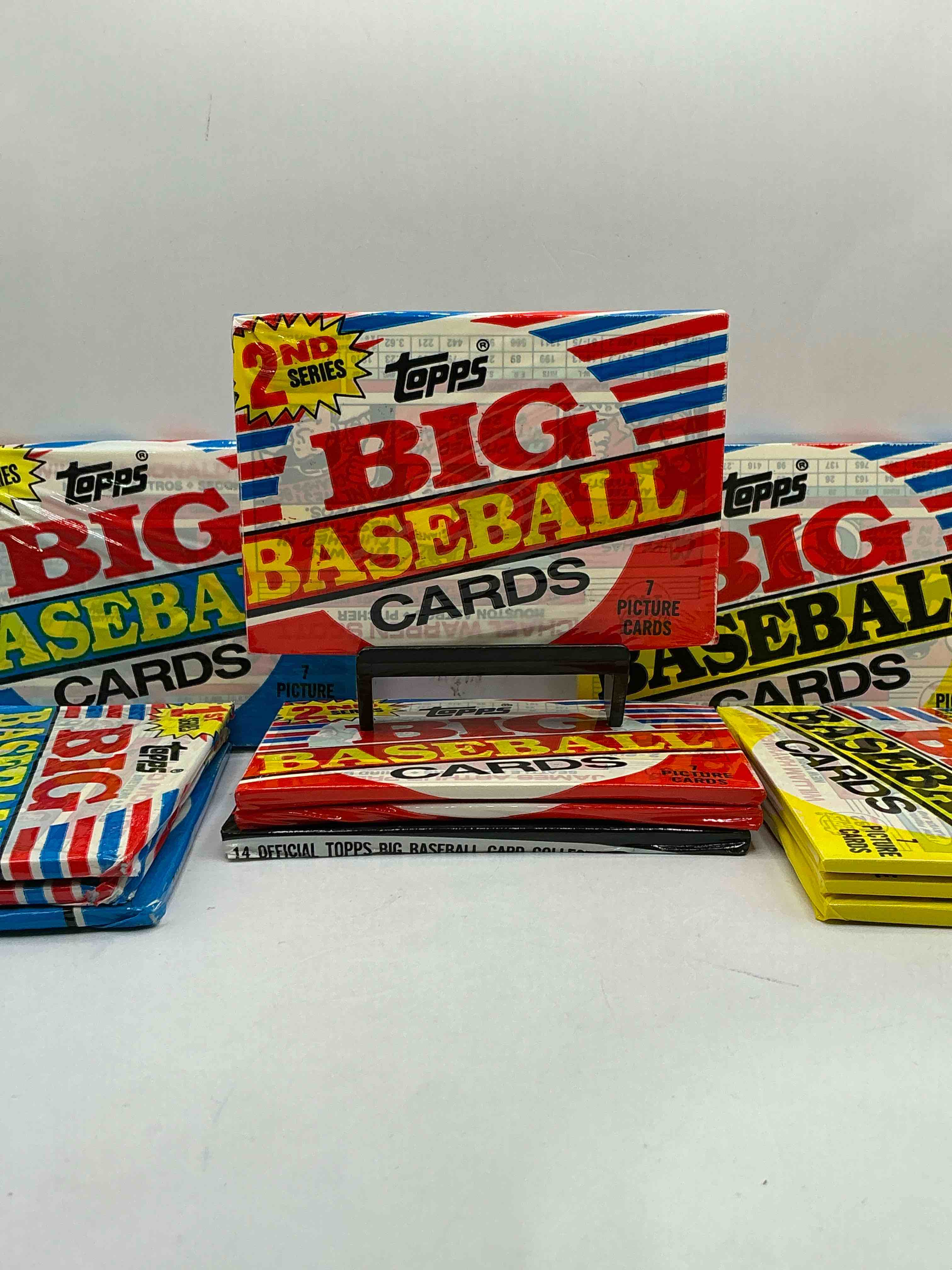 series one, two & three! 1989 big baseball! here's something for nostalgia fans! 1989 topps big baseball sealed card pack, 1st series, direct from original retail case! 1989 year hard to find! search for valuable cards from don mattingly, mark mcgwire & barry bonds!
