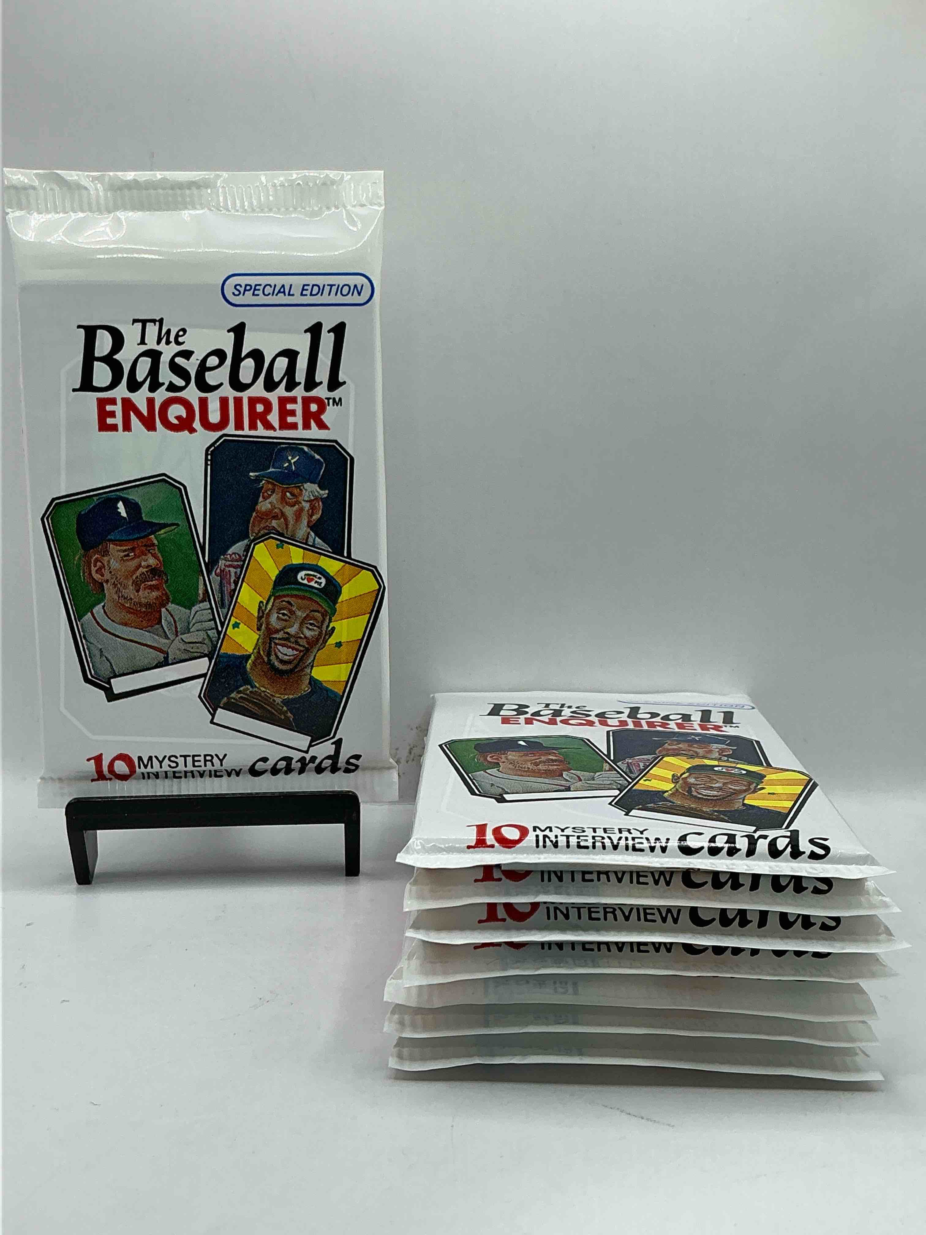 1992 Baseball Enquirer Mystery Cards! The Baseball Enquirer Special Edition Cards! These Cards Include Rare Interviews, Inside Scoops, Colorful Commentary & More! 10 Cards Per Pack!