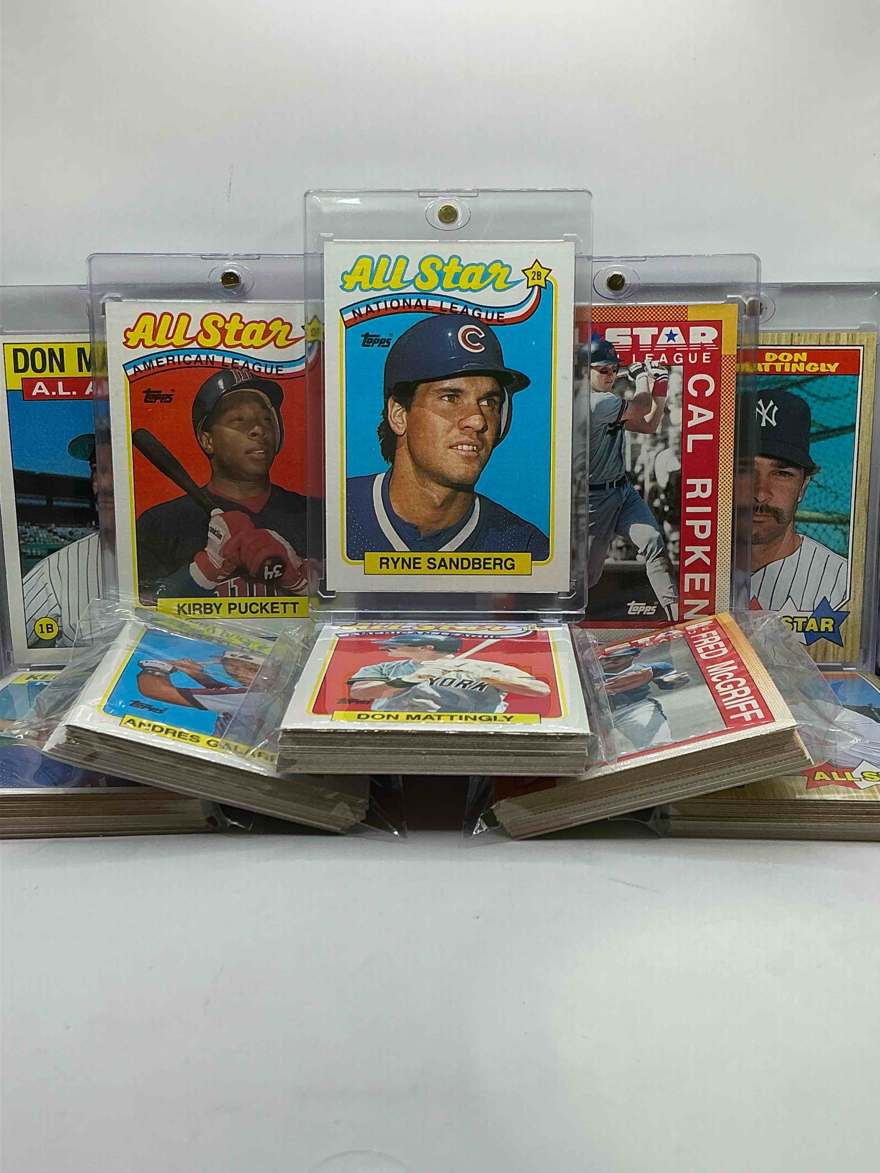 Baseball All Star Sets! Five Different All Star Sets From Different Years, 1986, 1987, 1989 & 1990! Over 100 Cards In Total, Get Them While You Can, Ultra Rare Five All Star Sets, Mattingly, Puckett, Ripken & More!