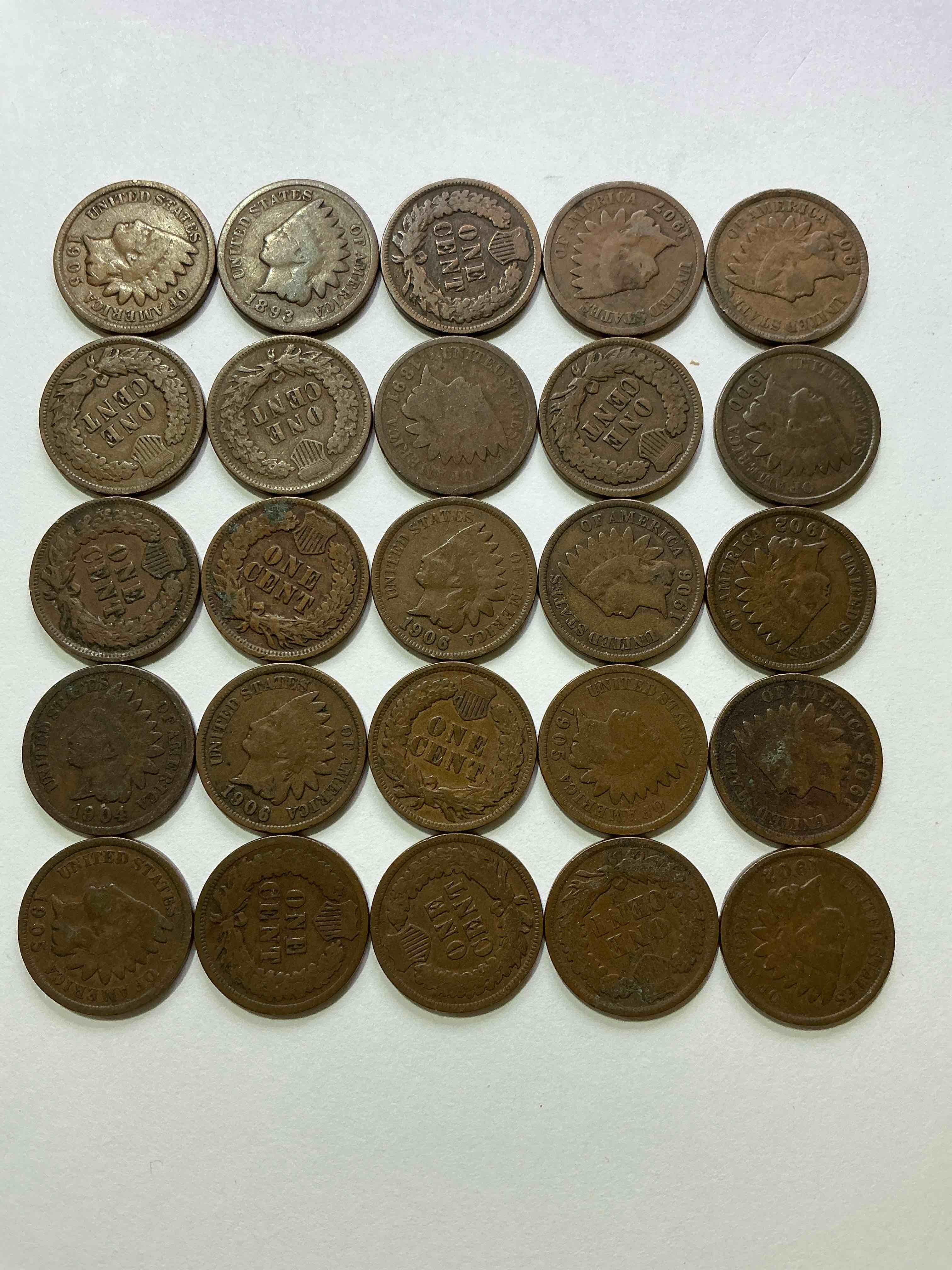 Indian Head Pennies! These Gorgeous U.S. Pennies Were Minted From 1859-1909 & Have Become Serious Collector Items! The "Indian Head" Design Is Actually A Representation Of Lady Liberty Wearing An Indian Headdress. Here Are Beautiful, Well-Kept Examples Representing Many Different Mint Years! Great For Collecting, Investing & Learning History, & Rare With Visible Dates!
