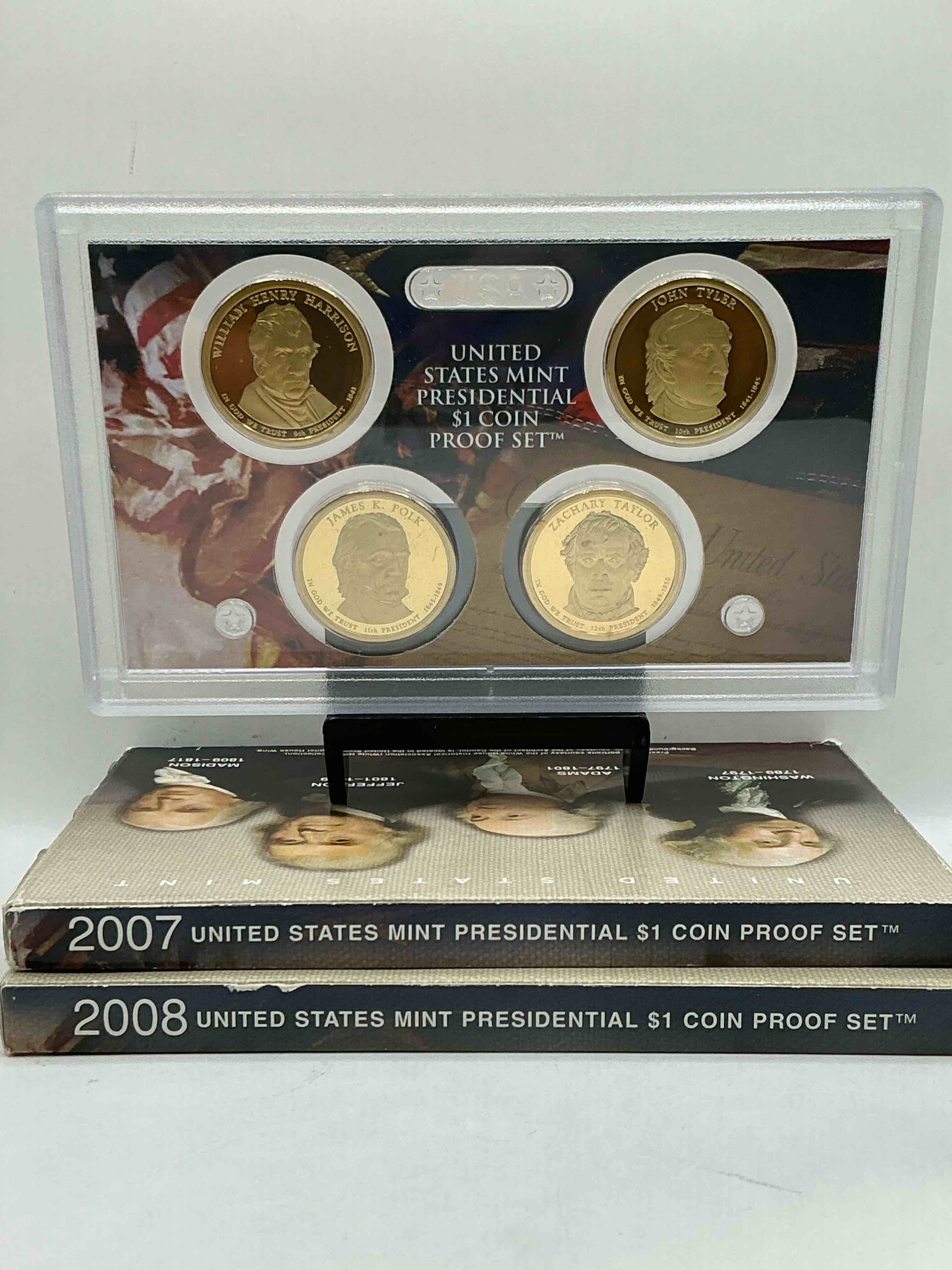 2007-09 Presidential Mint Sets! Four Coins Each Set, Encased In Plastic… Ultra Rare! These Coin Sets Are Rare & Hard To Find, Perfect To Add To Any Collection!