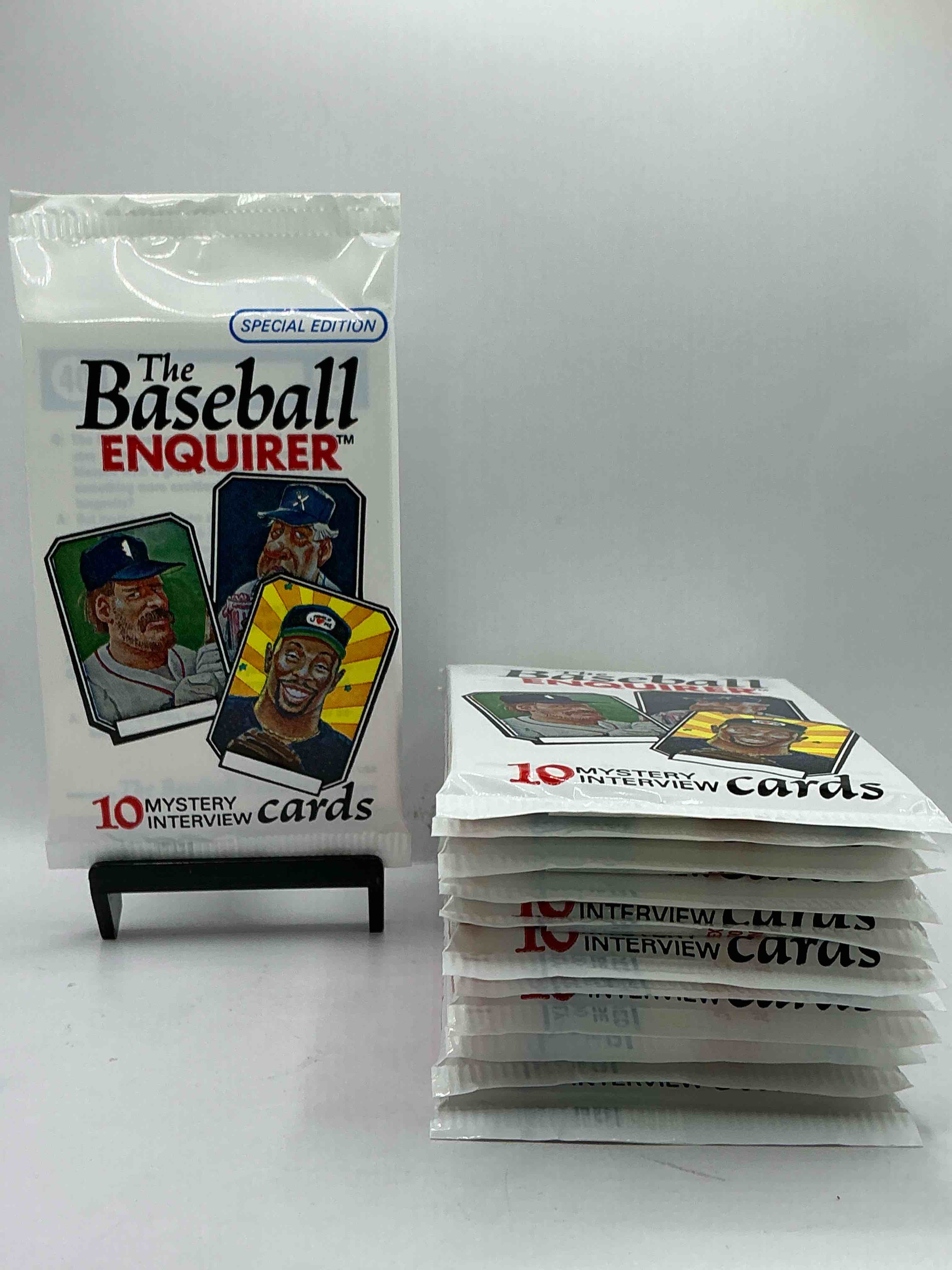 1992 Baseball Enquirer Mystery Cards! The Baseball Enquirer Special Edition Cards! These Cards Include Rare Interviews, Inside Scoops, Colorful Commentary & More! 10 Cards Per Pack!