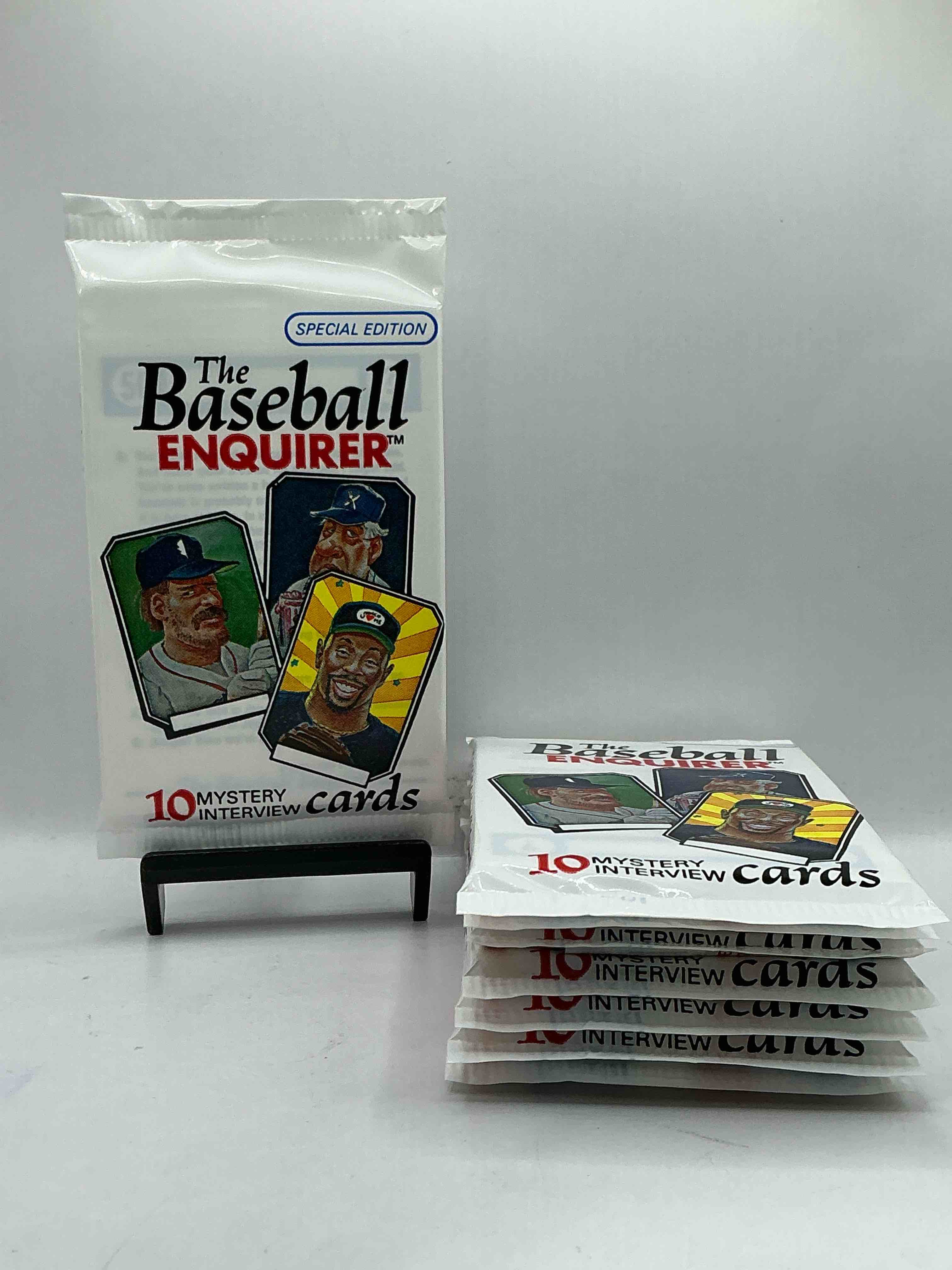 1992 Baseball Enquirer Mystery Cards! The Baseball Enquirer Special Edition Cards! These Cards Include Rare Interviews, Inside Scoops, Colorful Commentary & More! 10 Cards Per Pack!