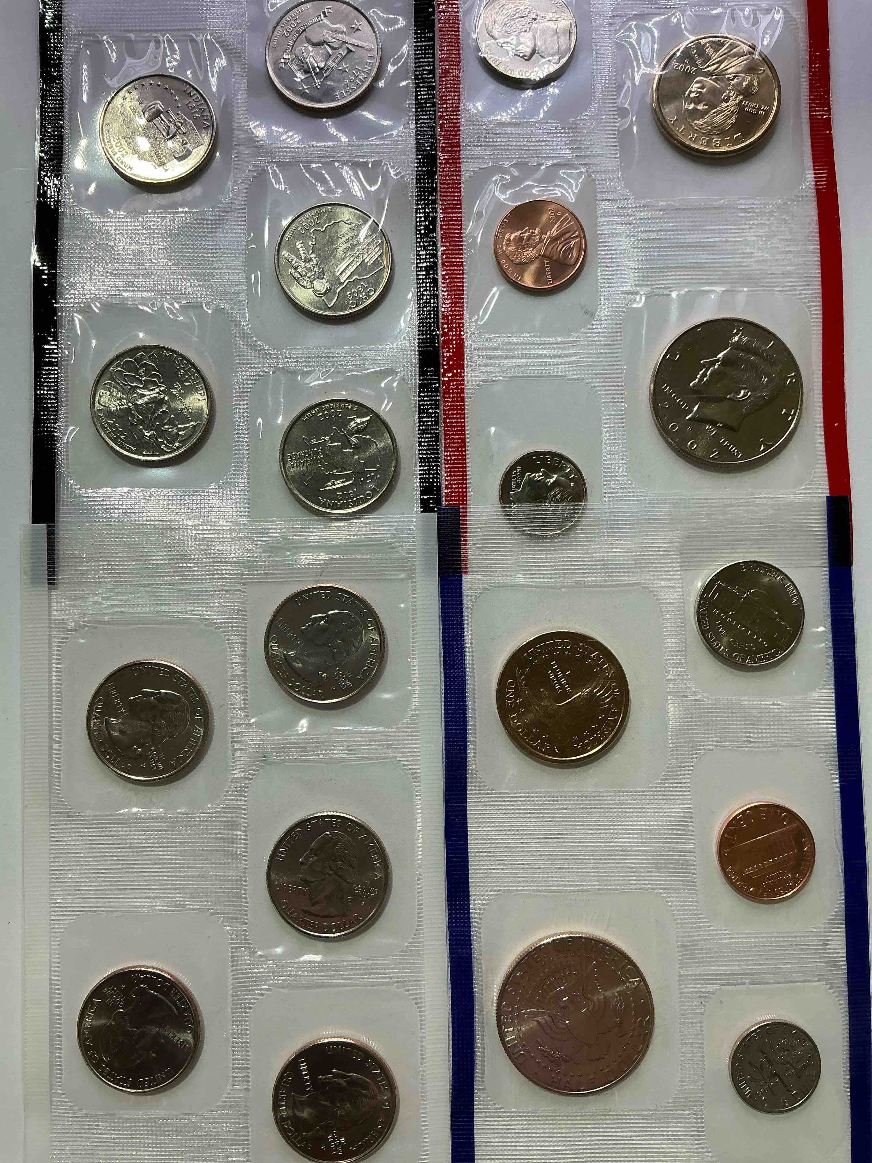 2002 Uncirculated Mint Coins! 20 Coins From Philadelphia & Denver! 20 Coin Uncirculated Lot, With State Quarters, Nickels, Half Dollars, Dimes, Pennies & More! Uncirculated Coin Craziness!