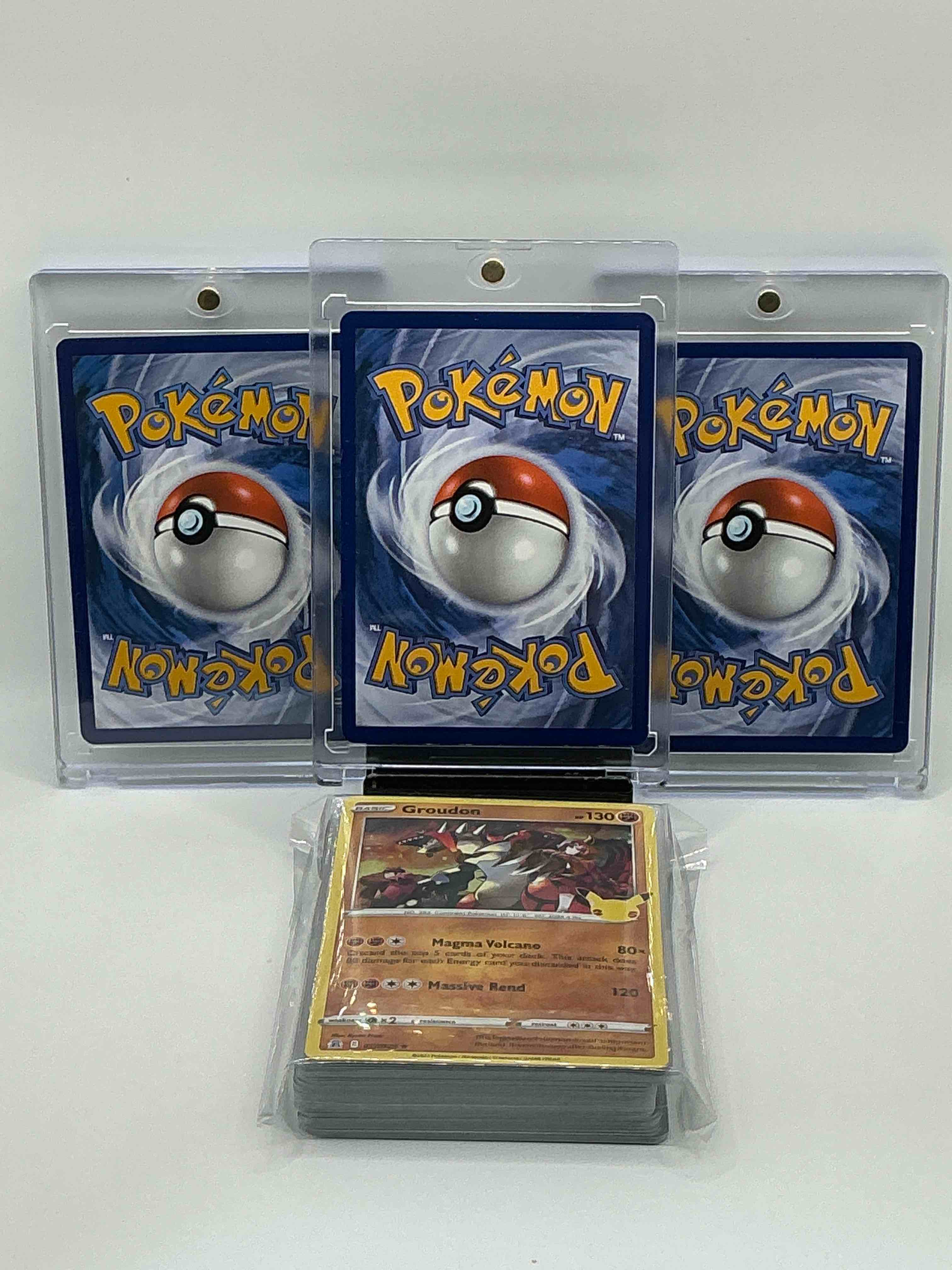 Condition photo showing New/Like New for Pokémon Palooza! Orange & Silver Shimmer Aura Uppercut Tornado Rush Lucario EX! Silver & Turquoise Shimmer Insta-Strike Brave Slash Hop’s Zacian EX! Silver & Blue Shimmer Ice Age Black Frost Black Kyurem EX! Along With 50 Other Pokémon Heroes, Legends & Commons! 