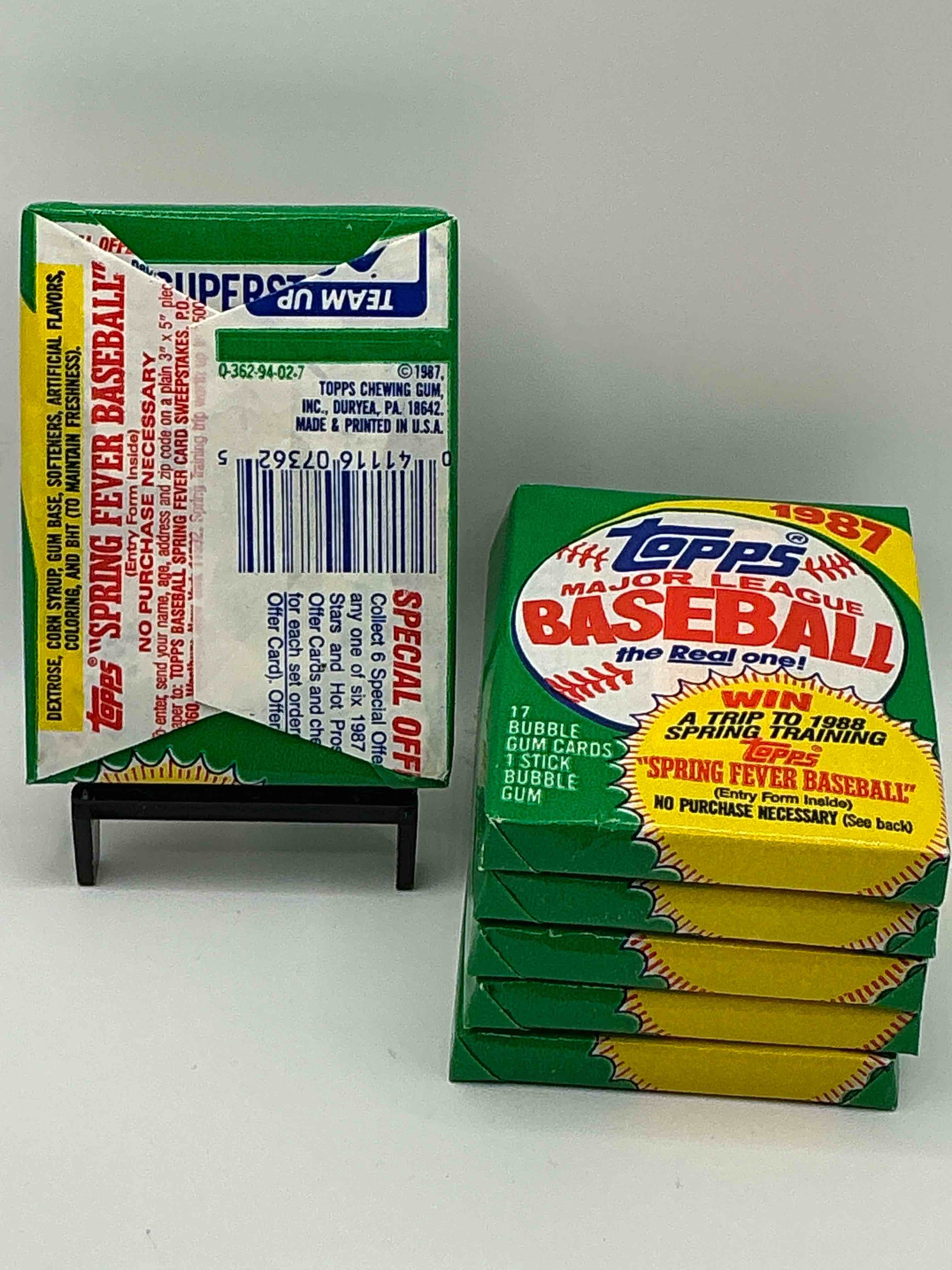 Condition photo showing New/Like New for Loaded! 1987 Topps Baseball Unopened Sports Card Collectible Wax Pack, Direct From Original Retail Case! 1987 Topps Baseball Is A Loaded Year With Rookie Cards From Barry Bonds (PSA 10 $300+), Bo Jackson, Jose Canseco & More! Excellent Condition!